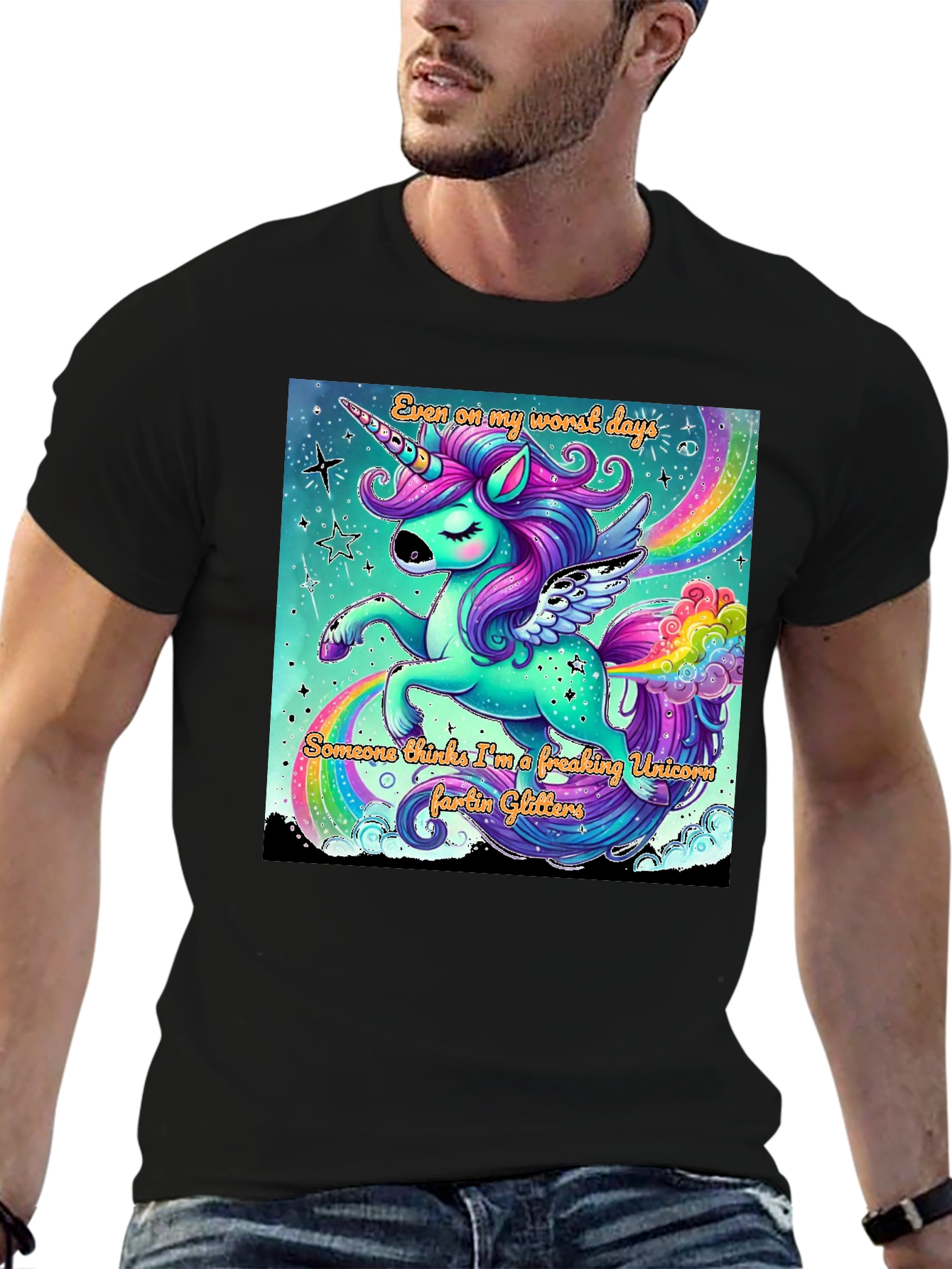 Unicorn Glitter Farts Graphic Tee