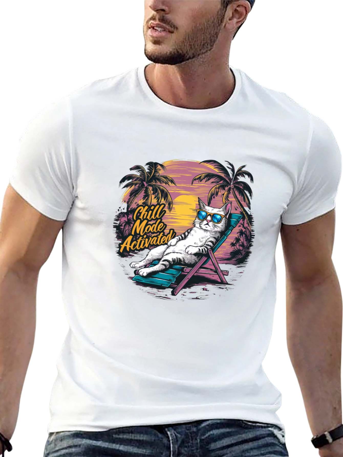 Chill Mode Activated Cat T-Shirt