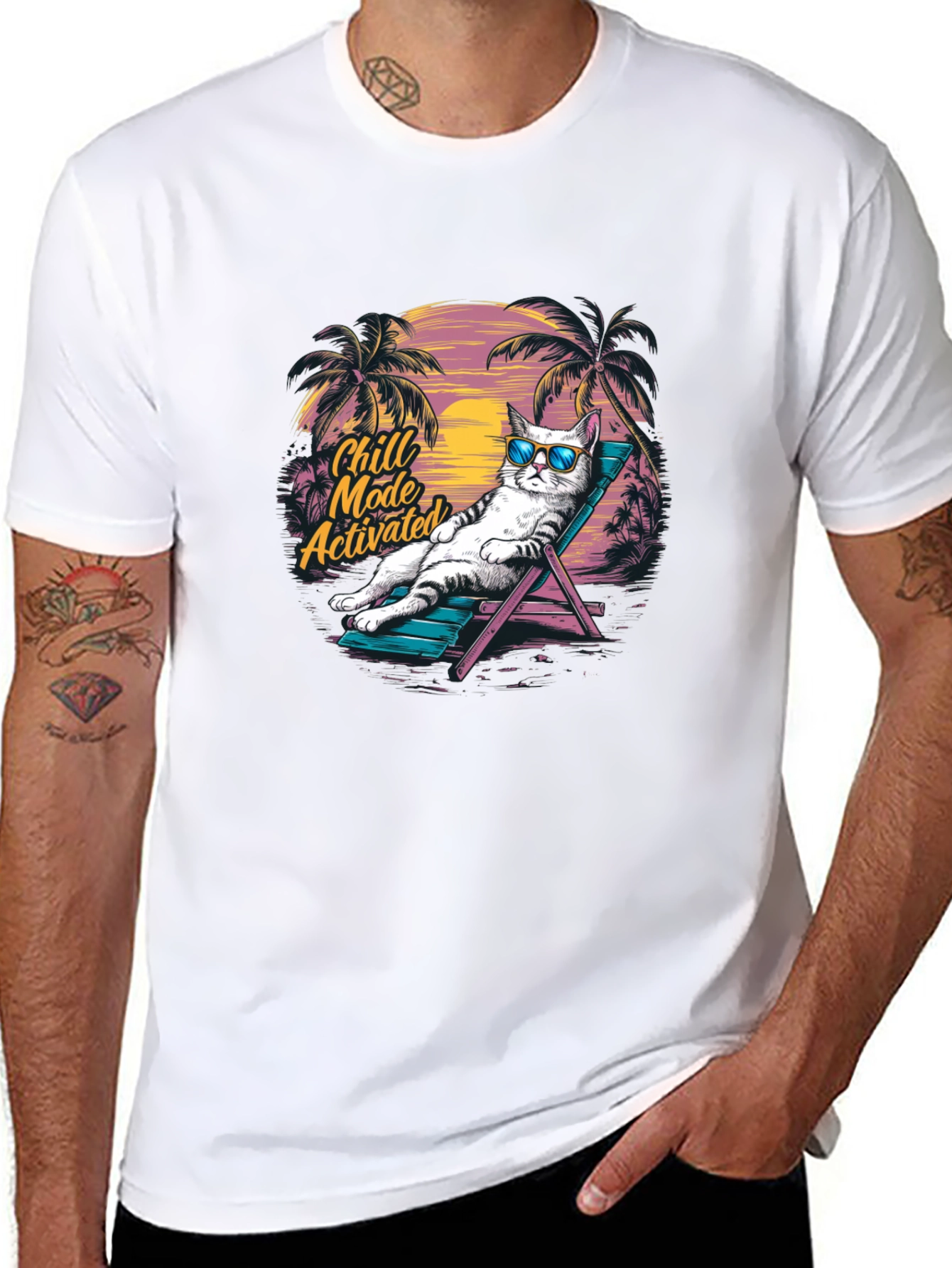 Chill Mode Activated Cat T-Shirt