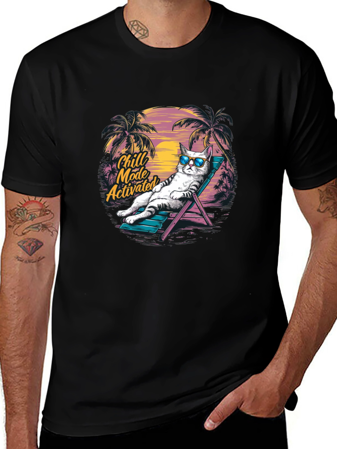 Chill Mode Activated Cat T-Shirt