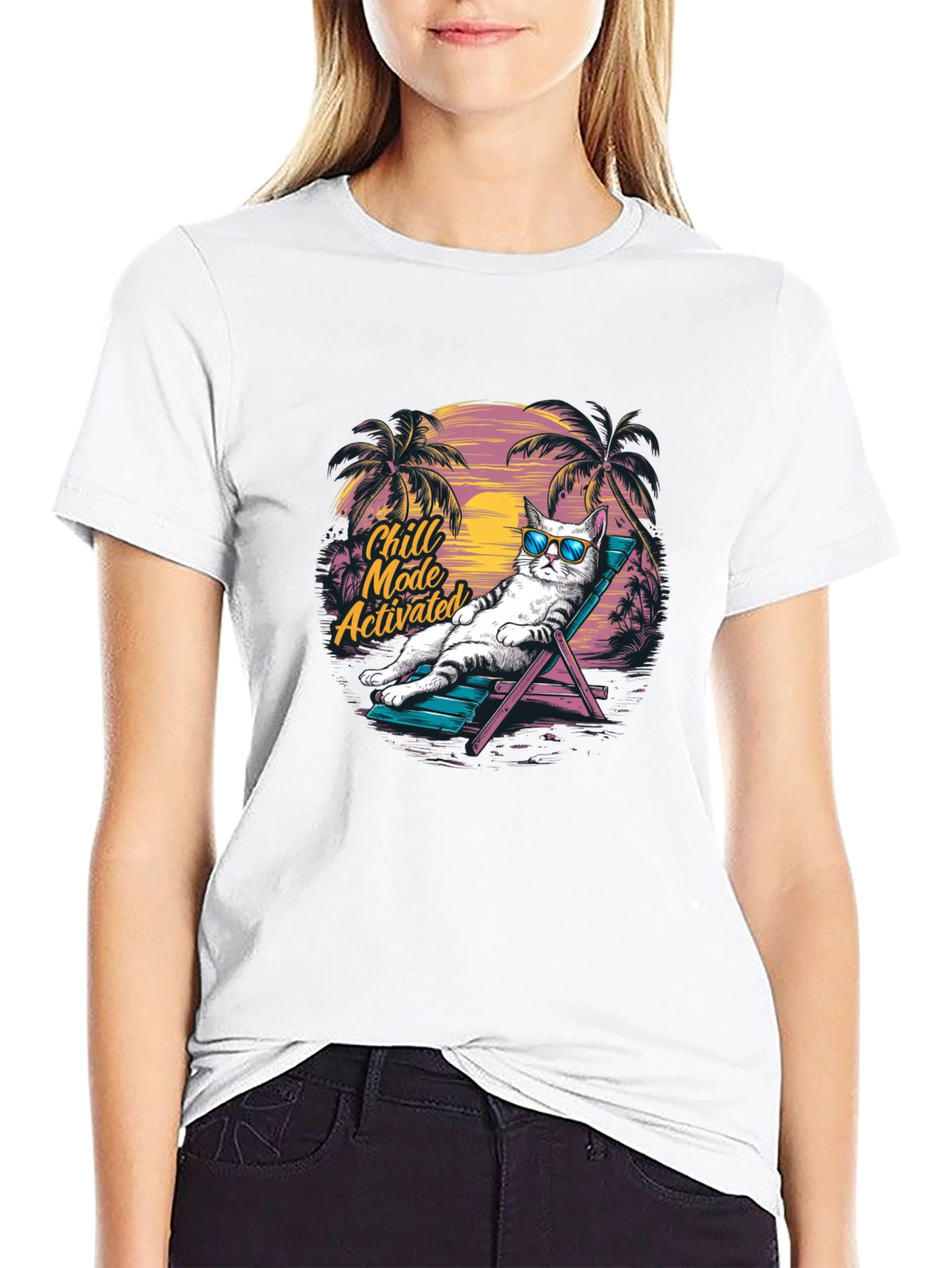 Chill Mode Activated Cat T-Shirt