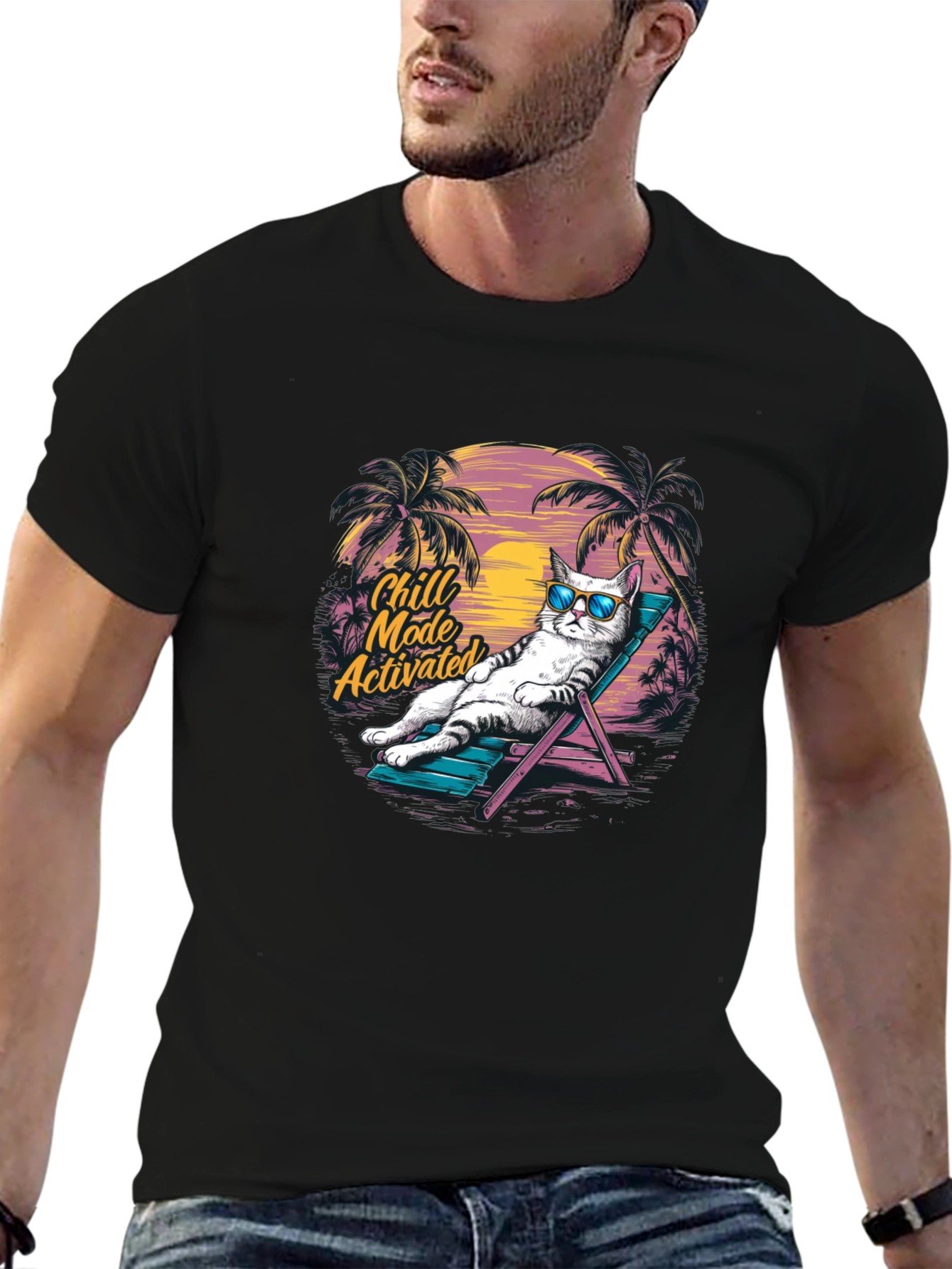 Chill Mode Activated Cat T-Shirt