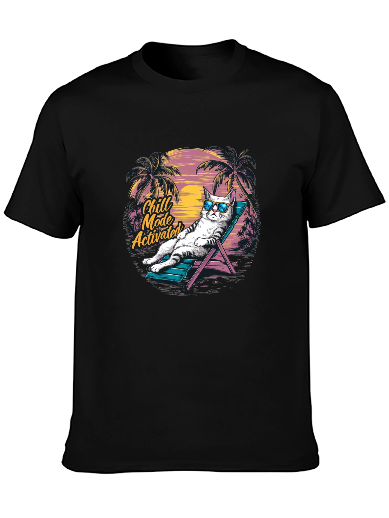 Chill Mode Activated Cat T-Shirt