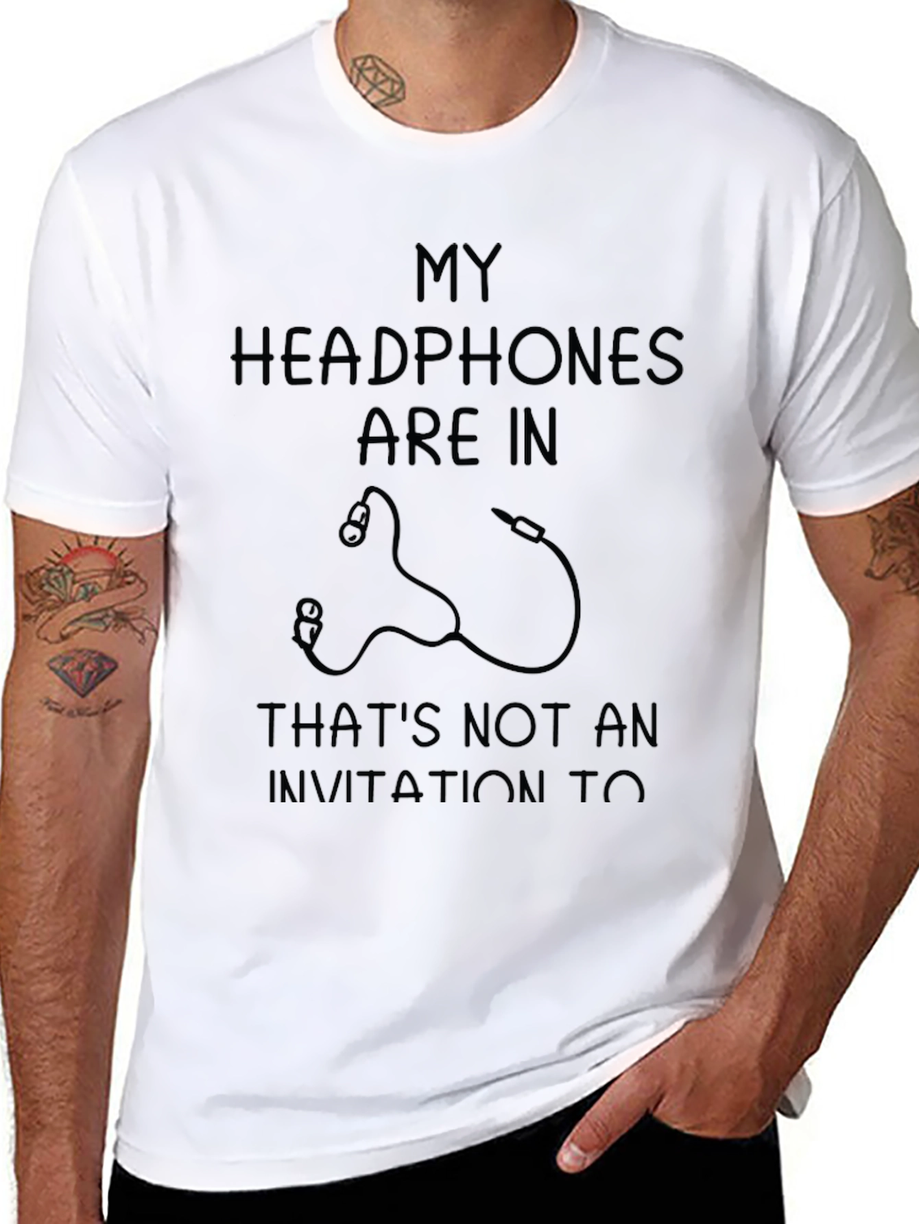 Headphones In - Sarcastic Graphic Tee