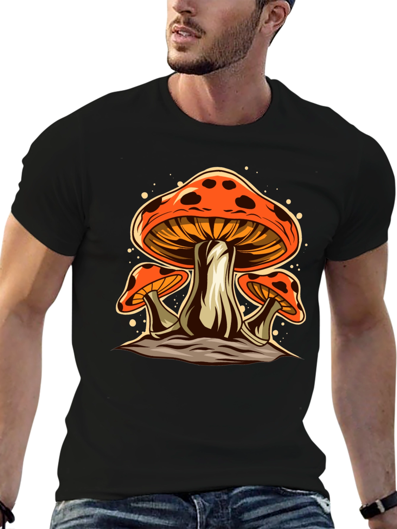 Mushroom Graphic Tee - Funky Fungi T-Shirt
