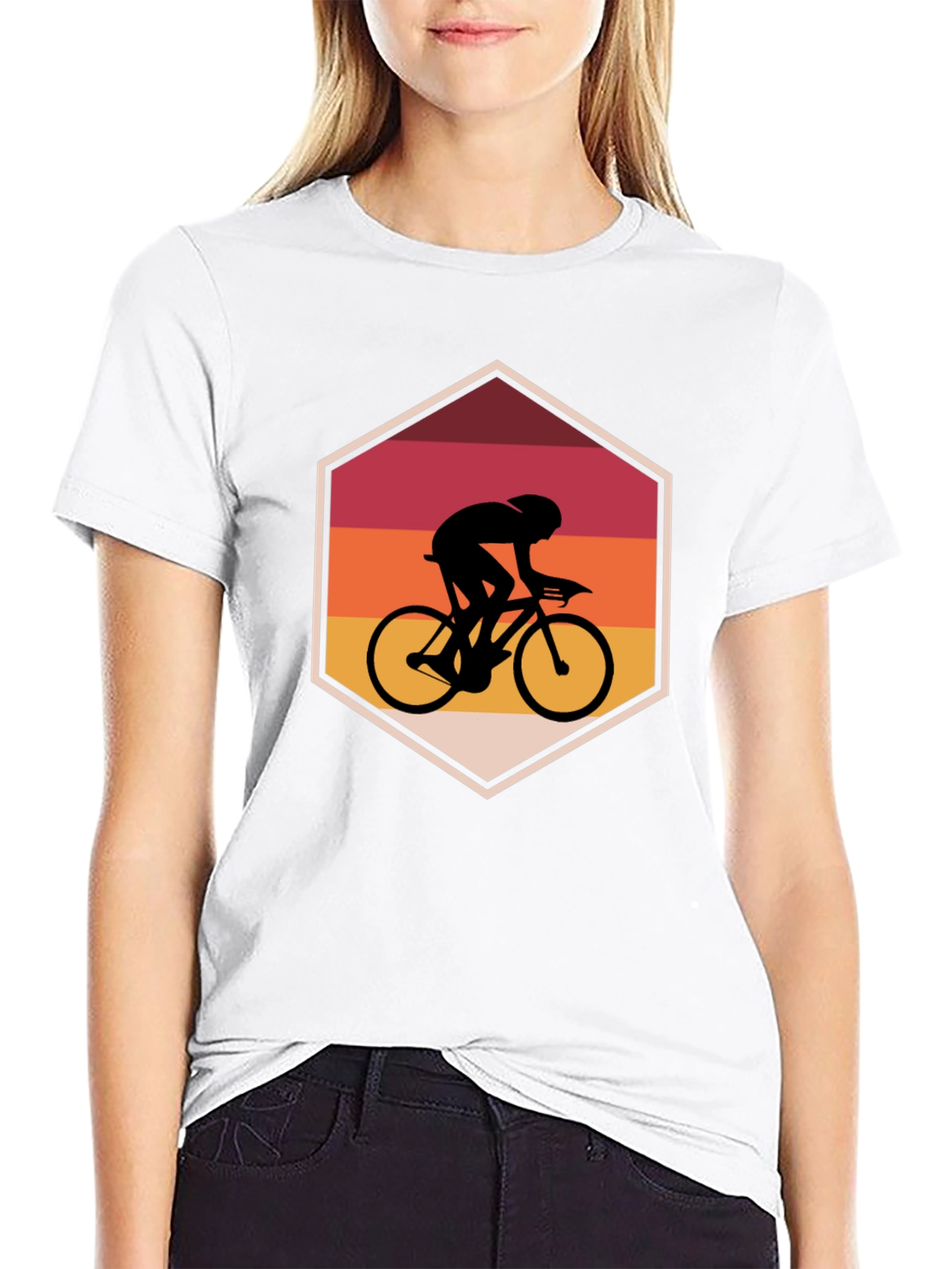 Retro Cycling Silhouette Graphic Tee