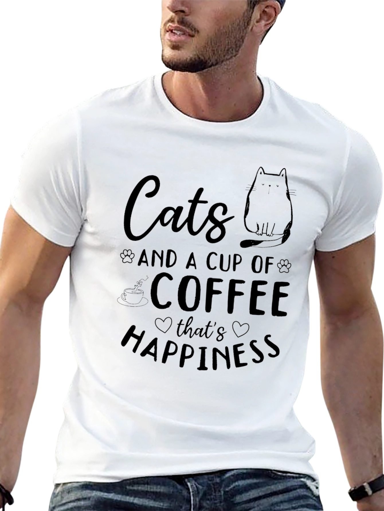 Cats and Coffee Graphic Tee