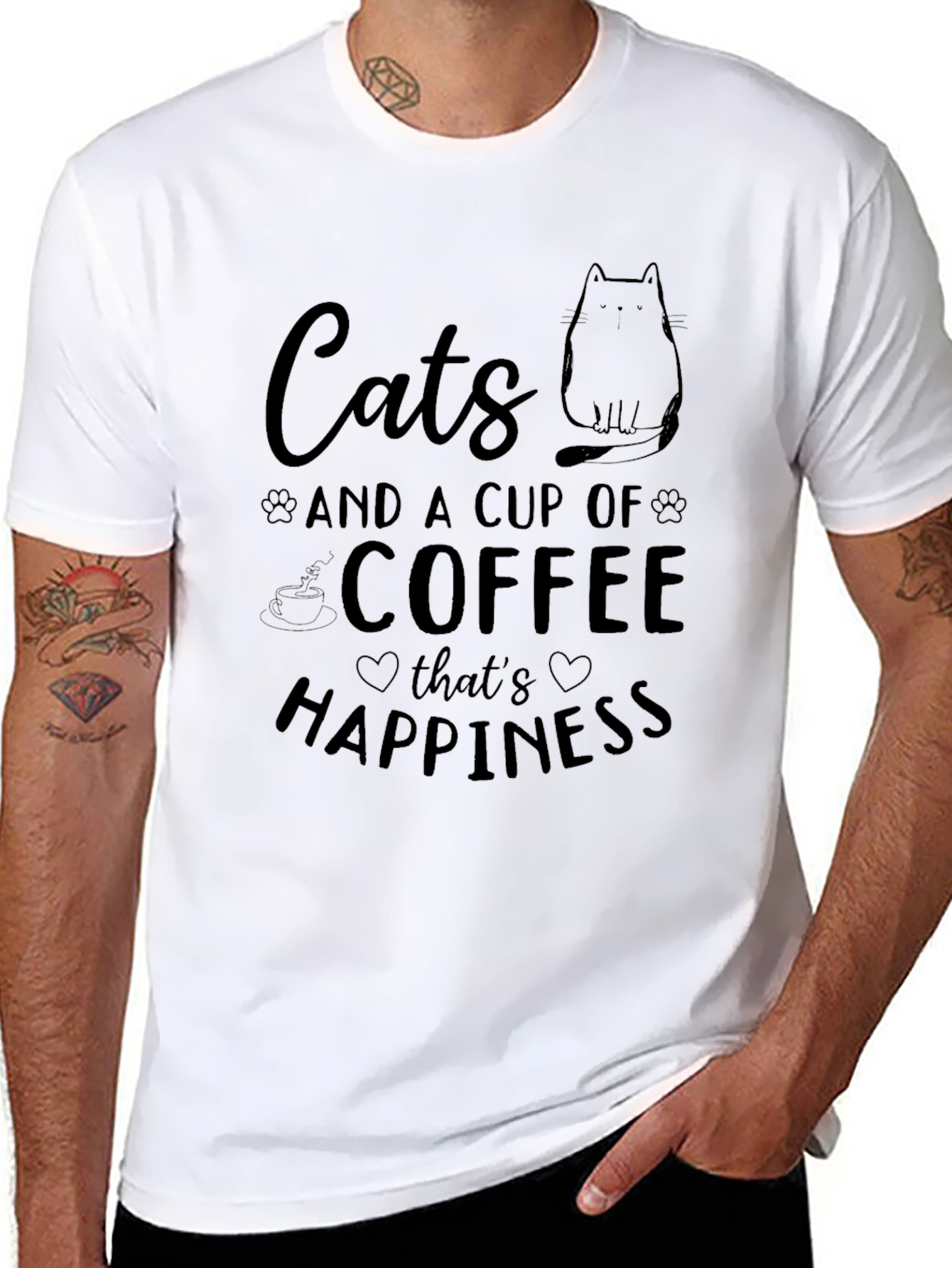 Cats and Coffee Graphic Tee