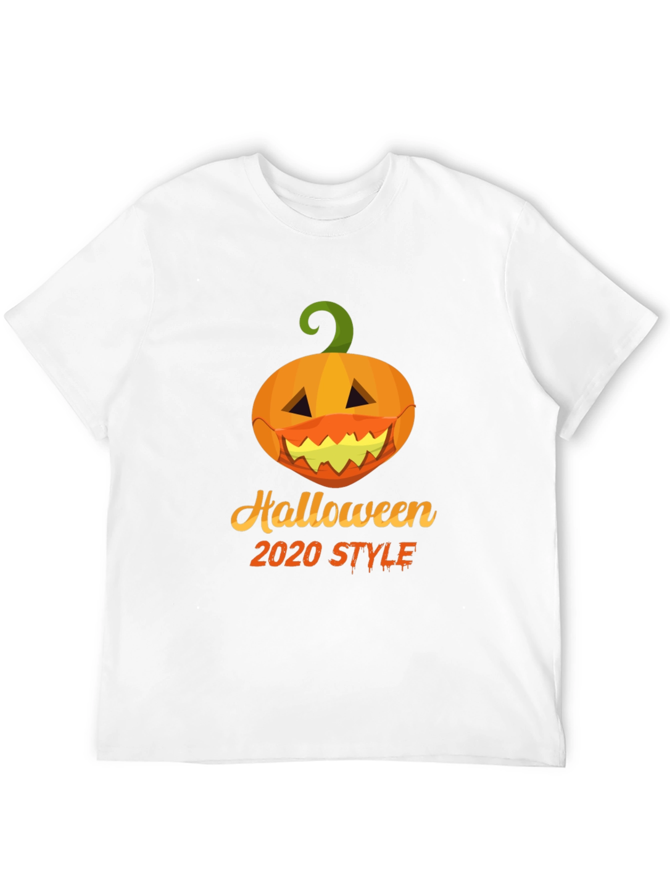 Halloween 2020 Style Pumpkin Face Mask T-Shirt