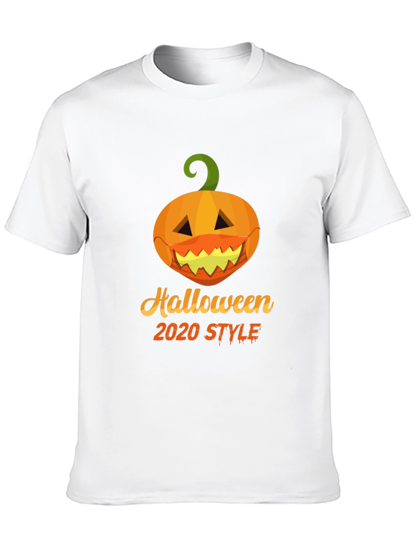 Halloween 2020 Style Pumpkin Face Mask T-Shirt