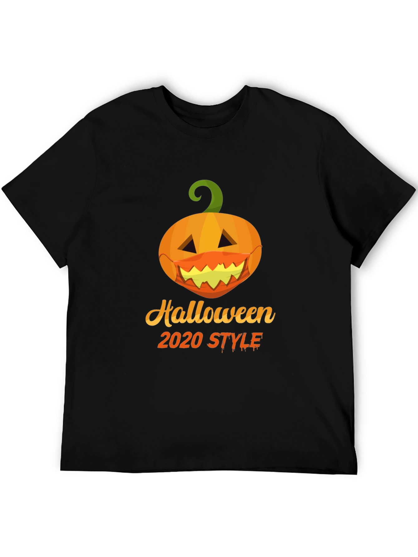 Halloween 2020 Style Pumpkin Face Mask T-Shirt