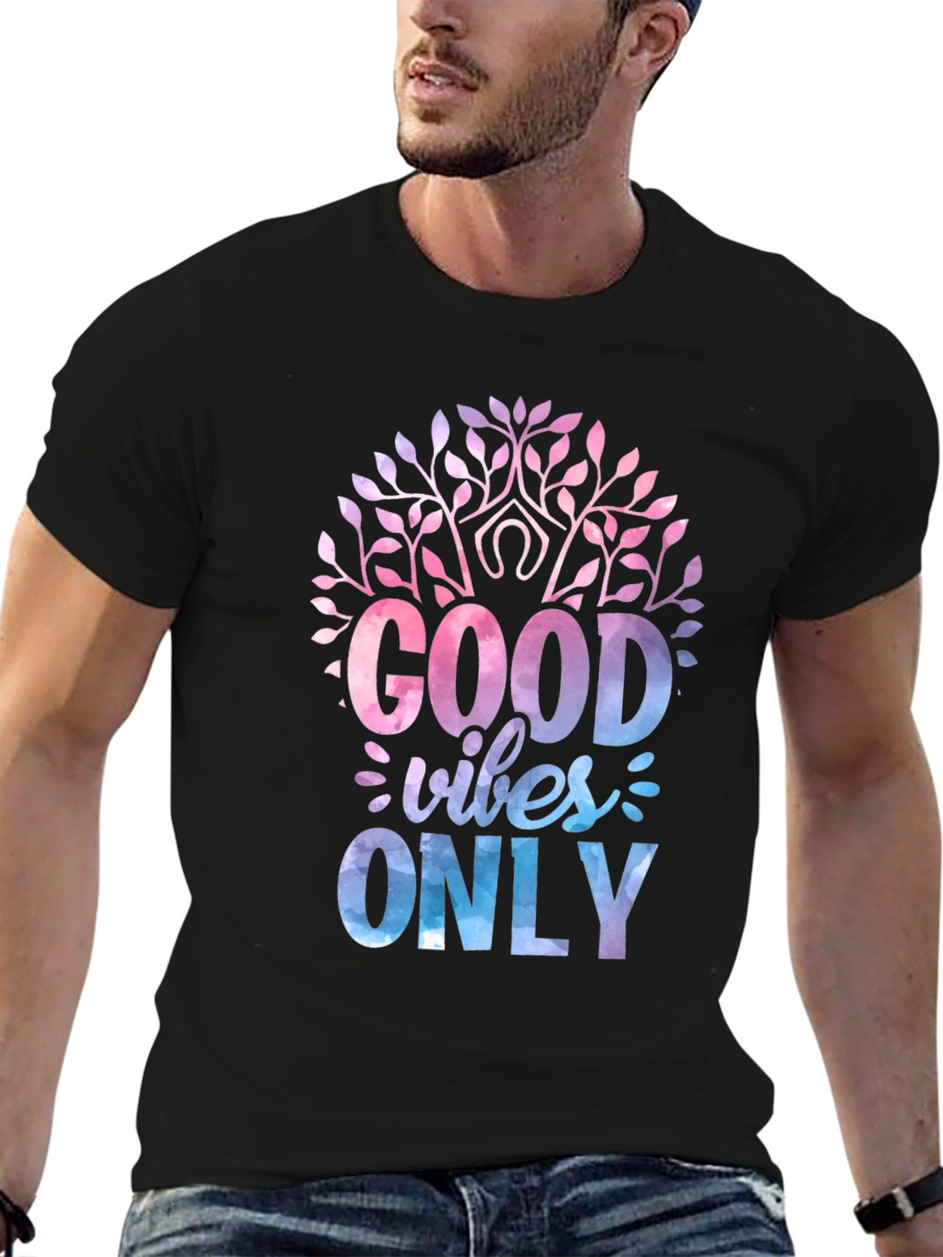Good Vibes Only Black Graphic Tee