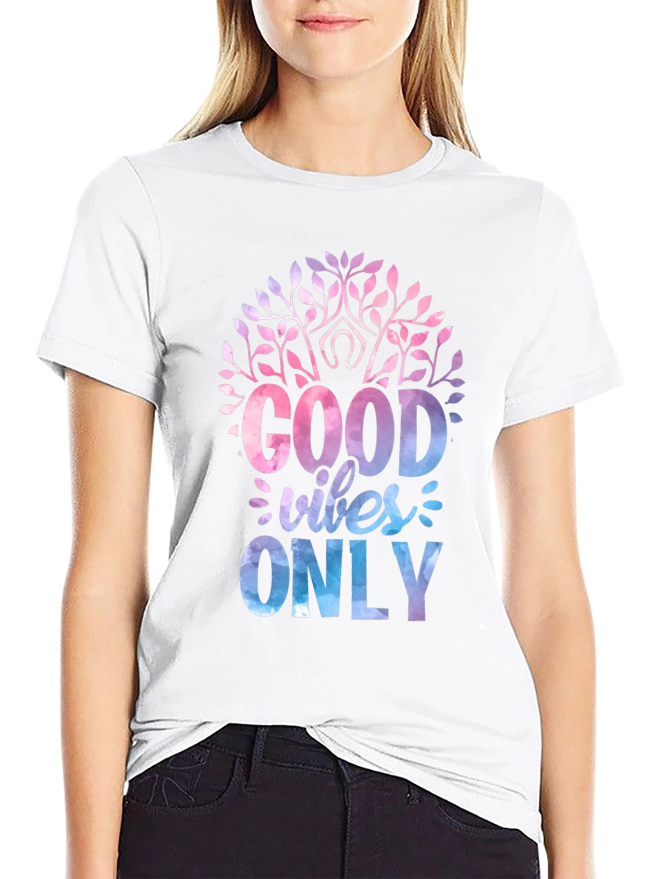 Good Vibes Only Black Graphic Tee