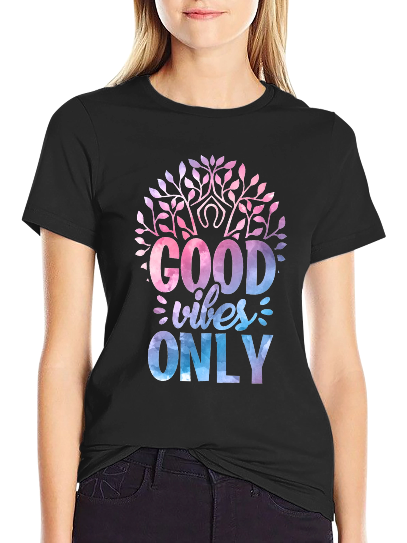 Good Vibes Only Black Graphic Tee