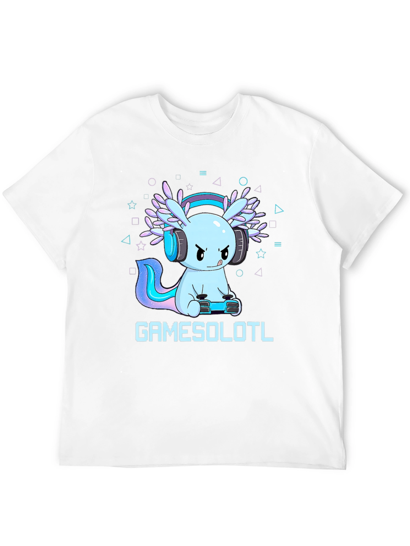 Gamer Axolotl Black Graphic Tee