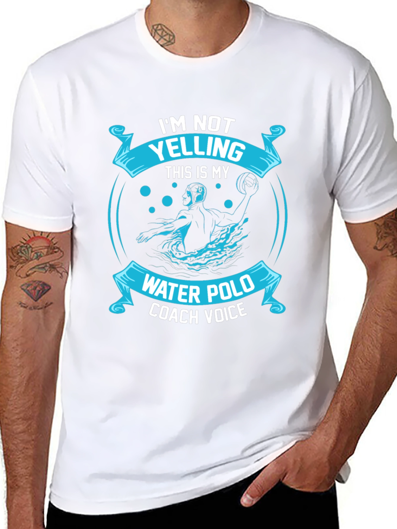 Water Polo Coach T-Shirt - Im Not Yelling
