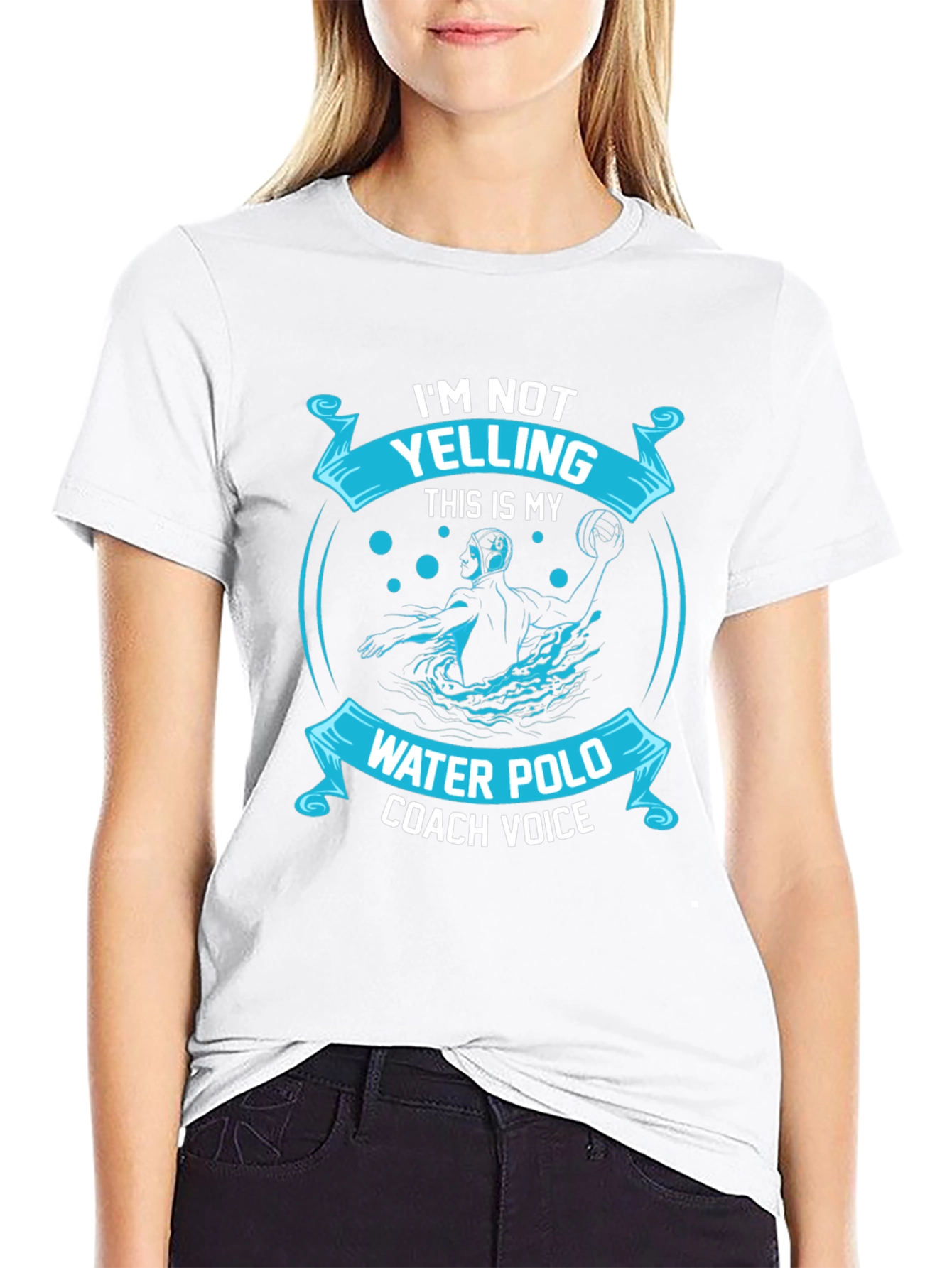 Water Polo Coach T-Shirt - Im Not Yelling