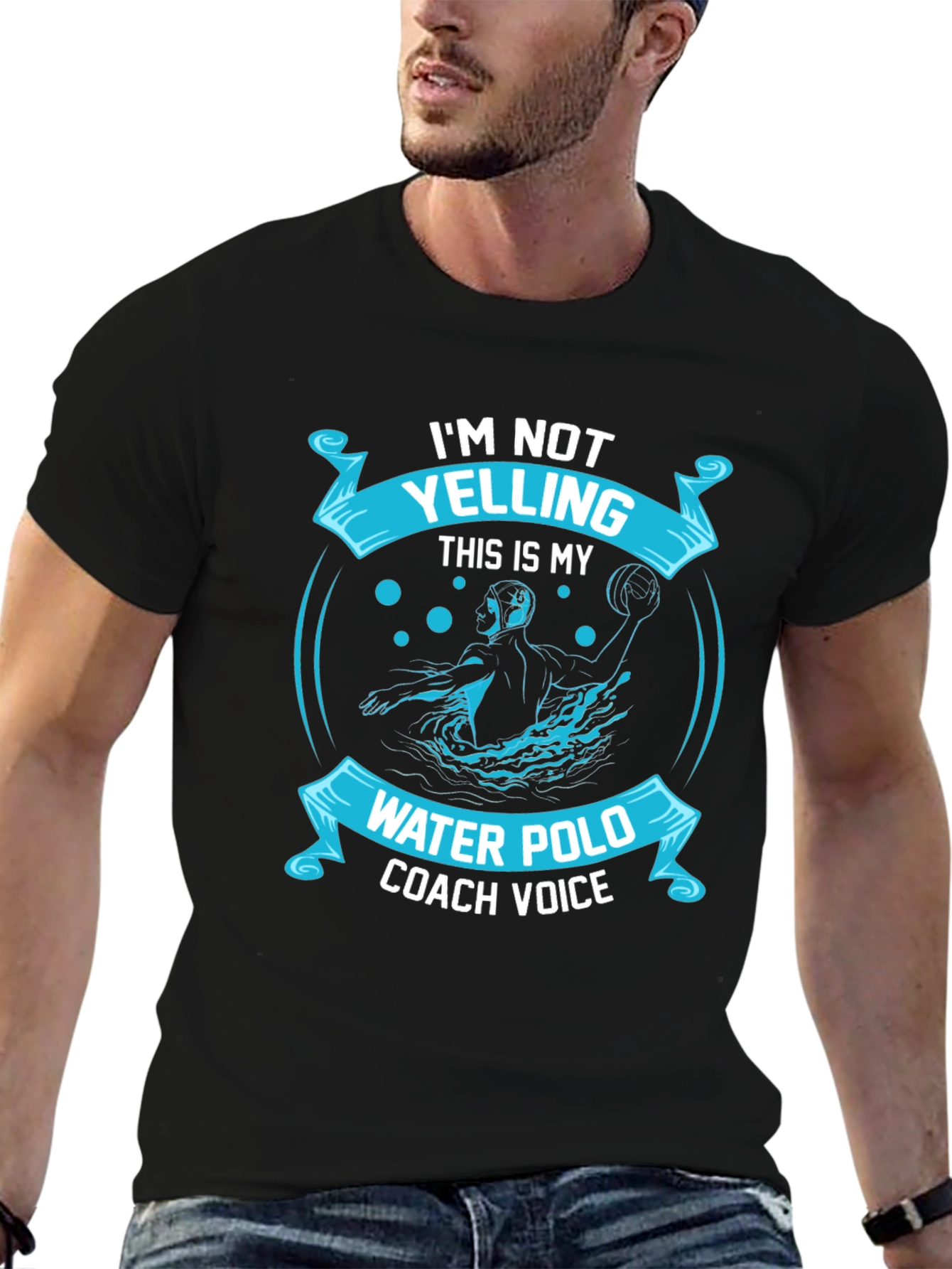 Water Polo Coach T-Shirt - Im Not Yelling