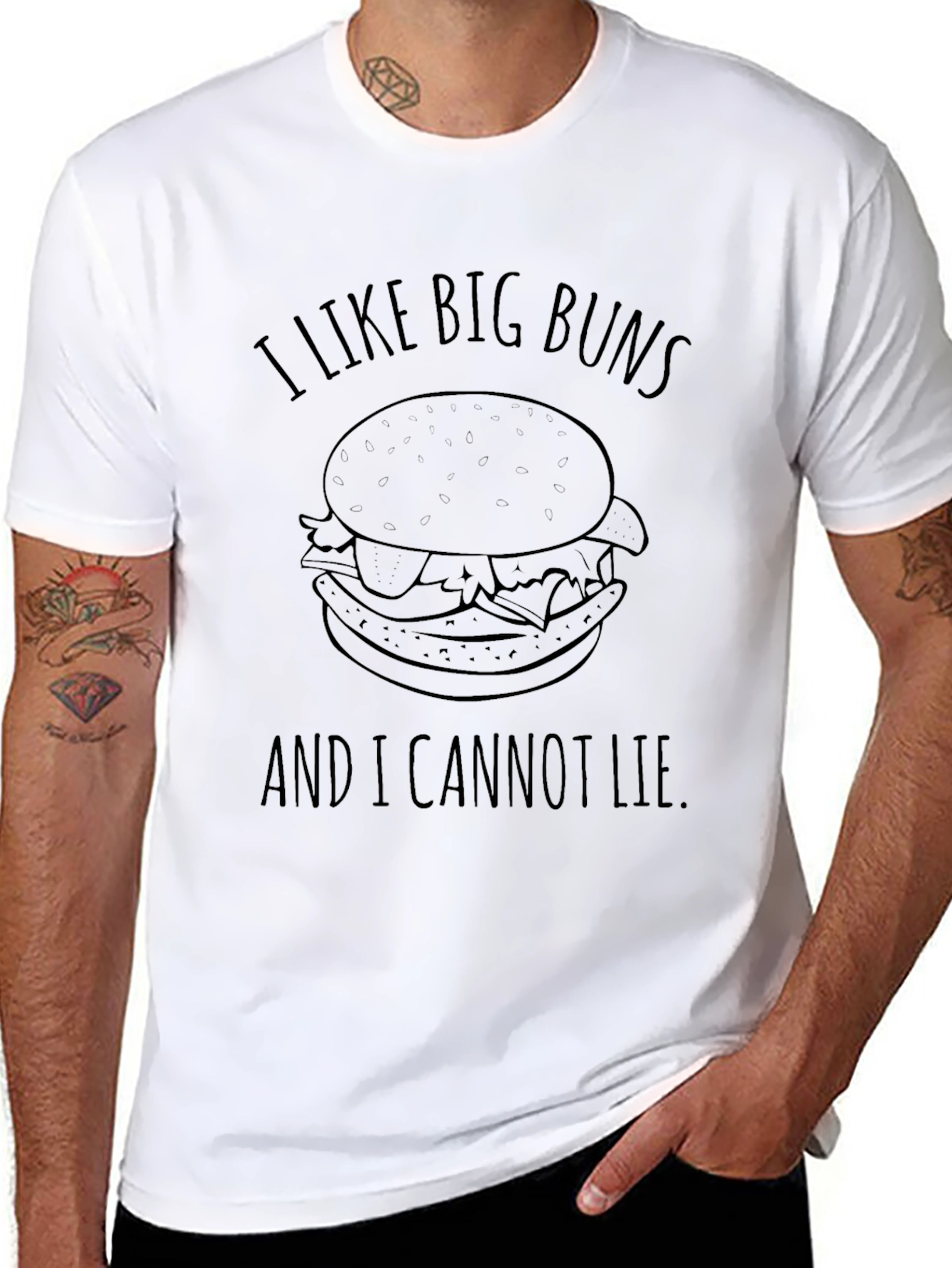 Big Buns Burger T-Shirt - Funny Graphic Tee