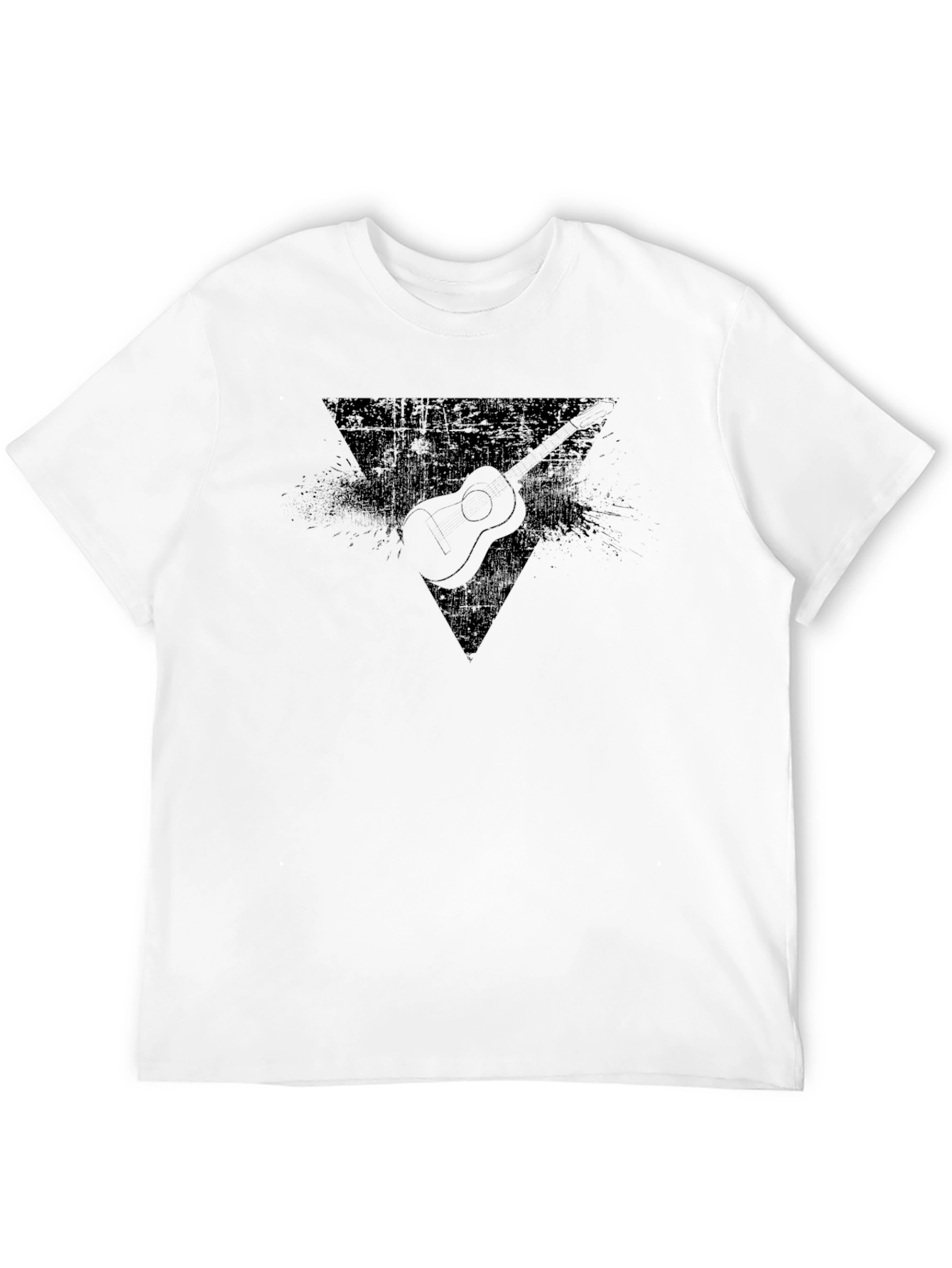 Guitar Triangle Graphic Black T-Shirt