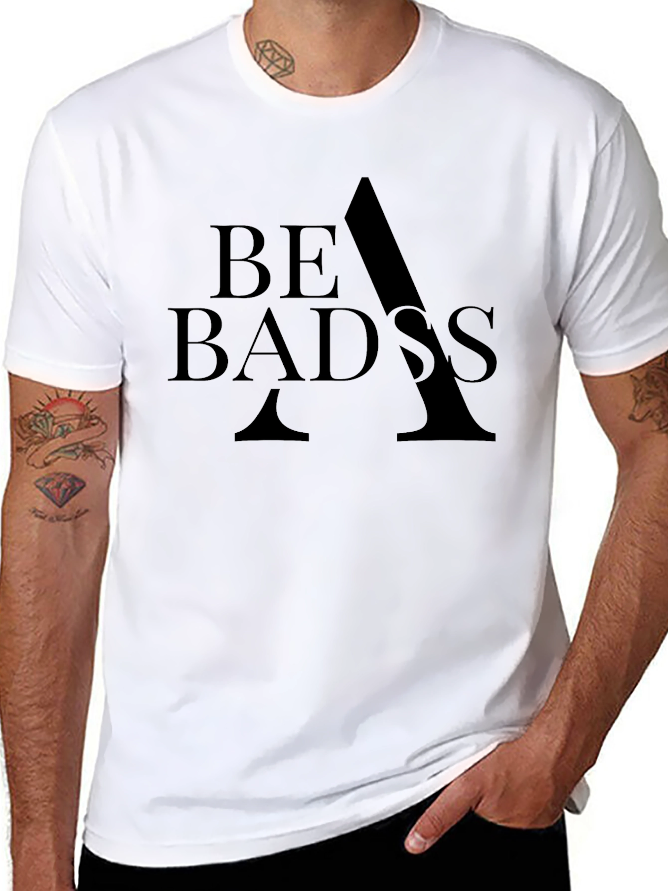 Be Badass T-Shirt - Classic Black Crew Neck
