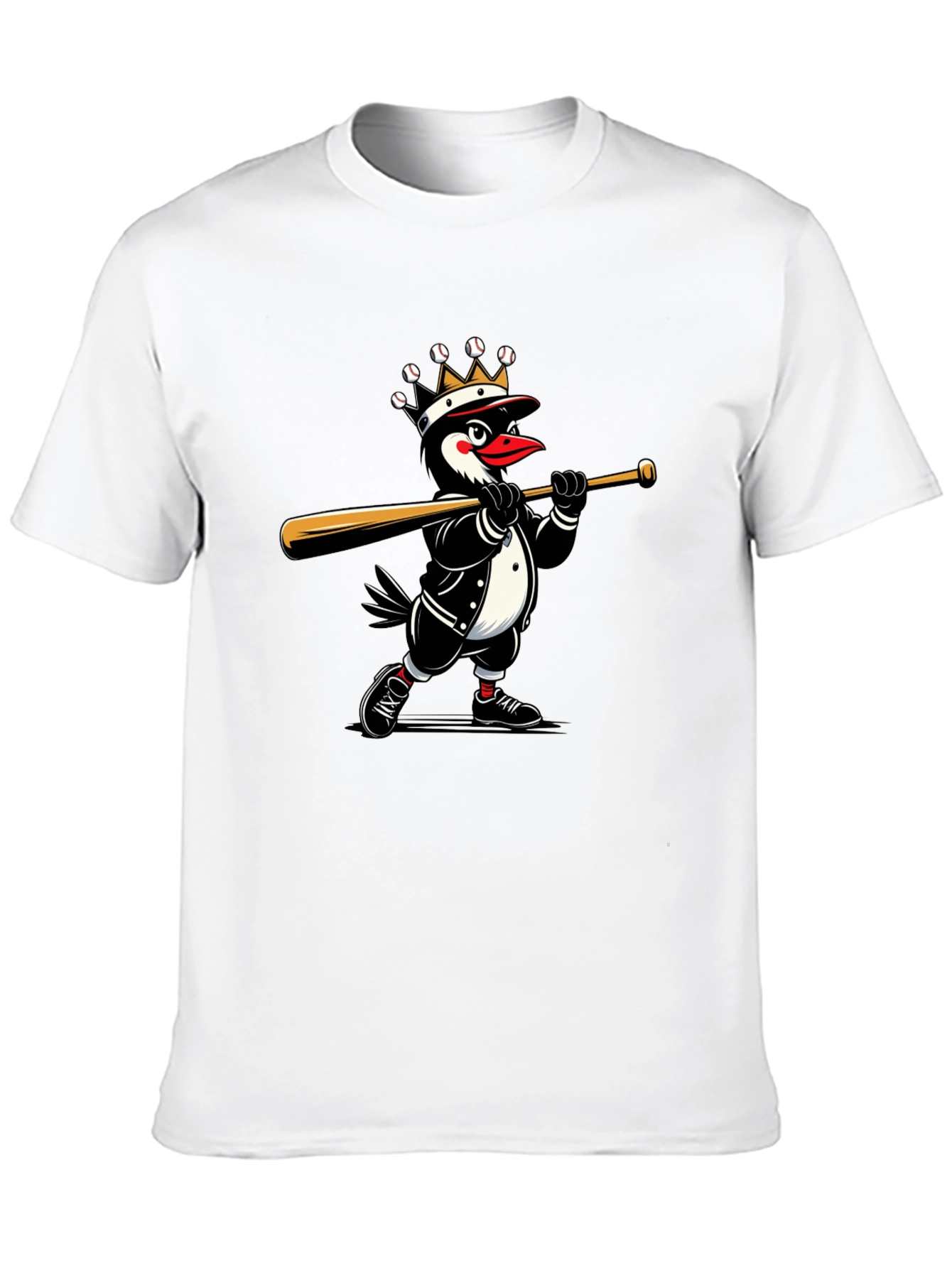 King Penguin Baseball T-Shirt