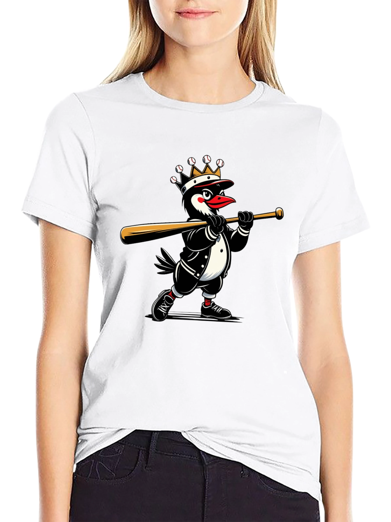 King Penguin Baseball T-Shirt