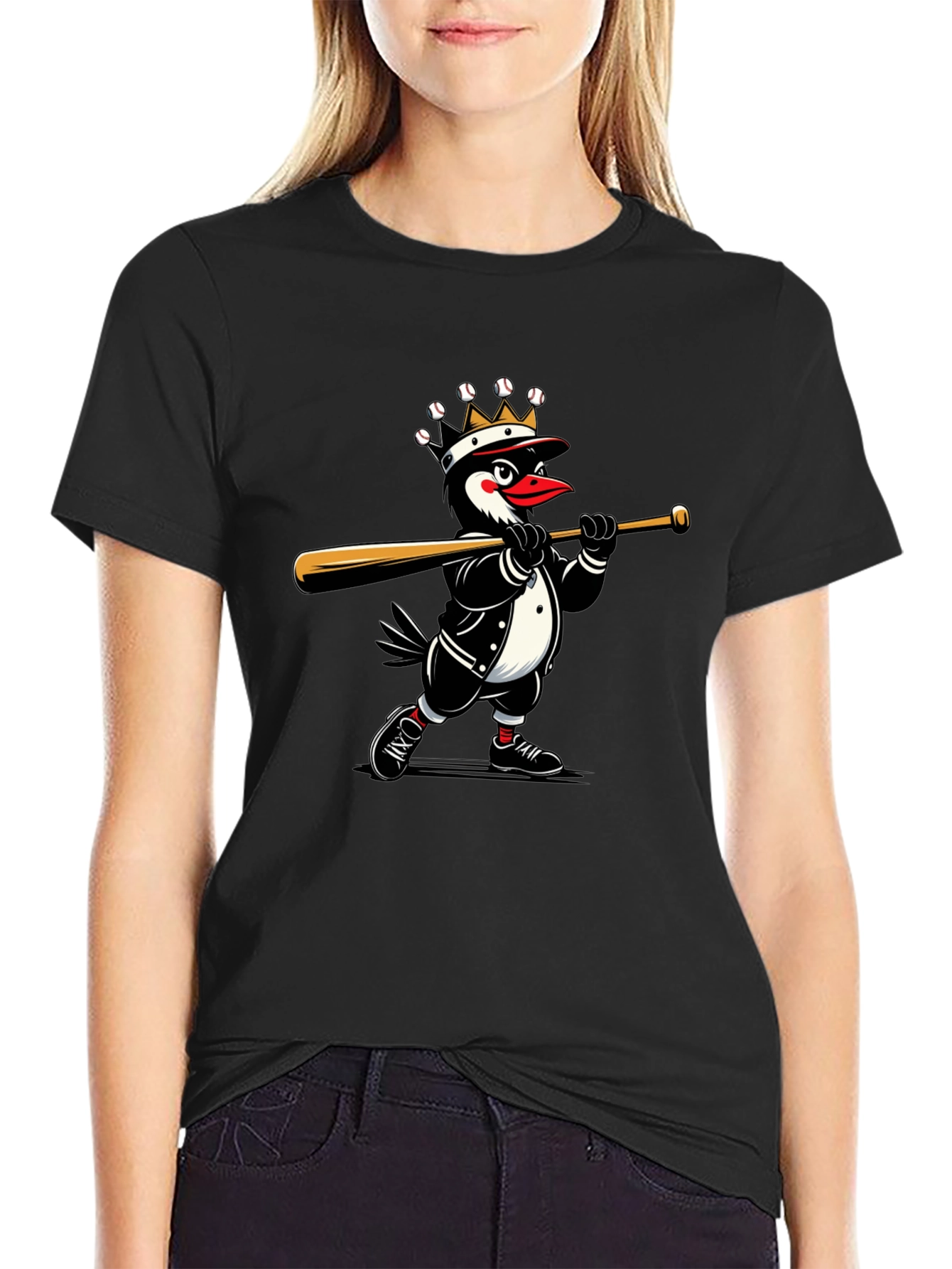 King Penguin Baseball T-Shirt