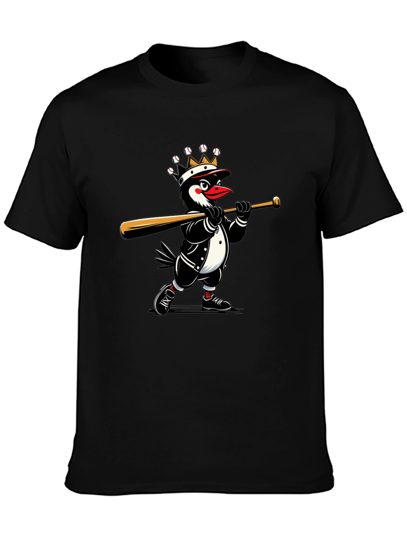 King Penguin Baseball T-Shirt