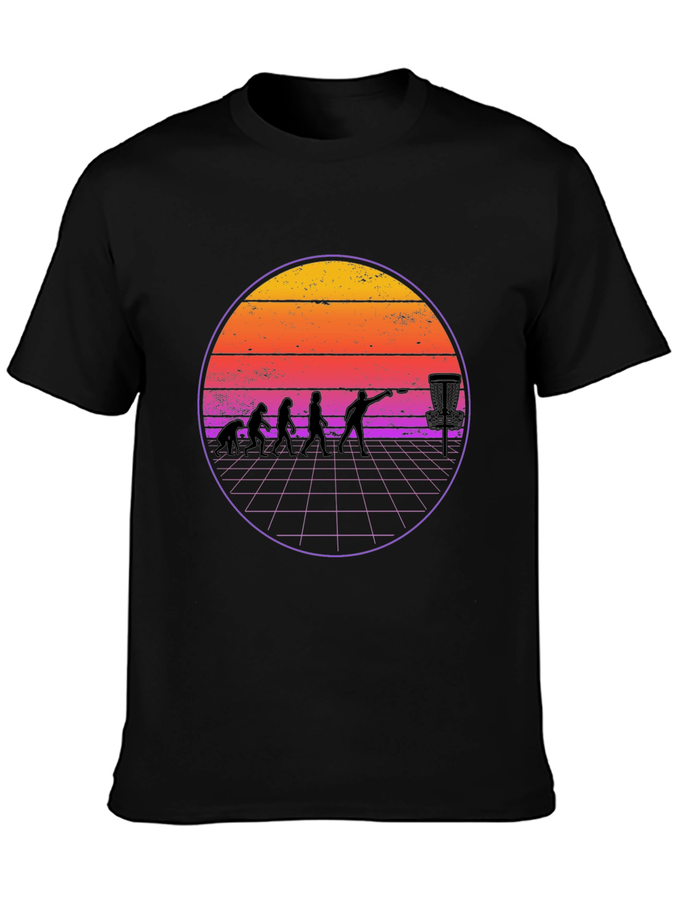Retro Disc Golf Evolution T-Shirt