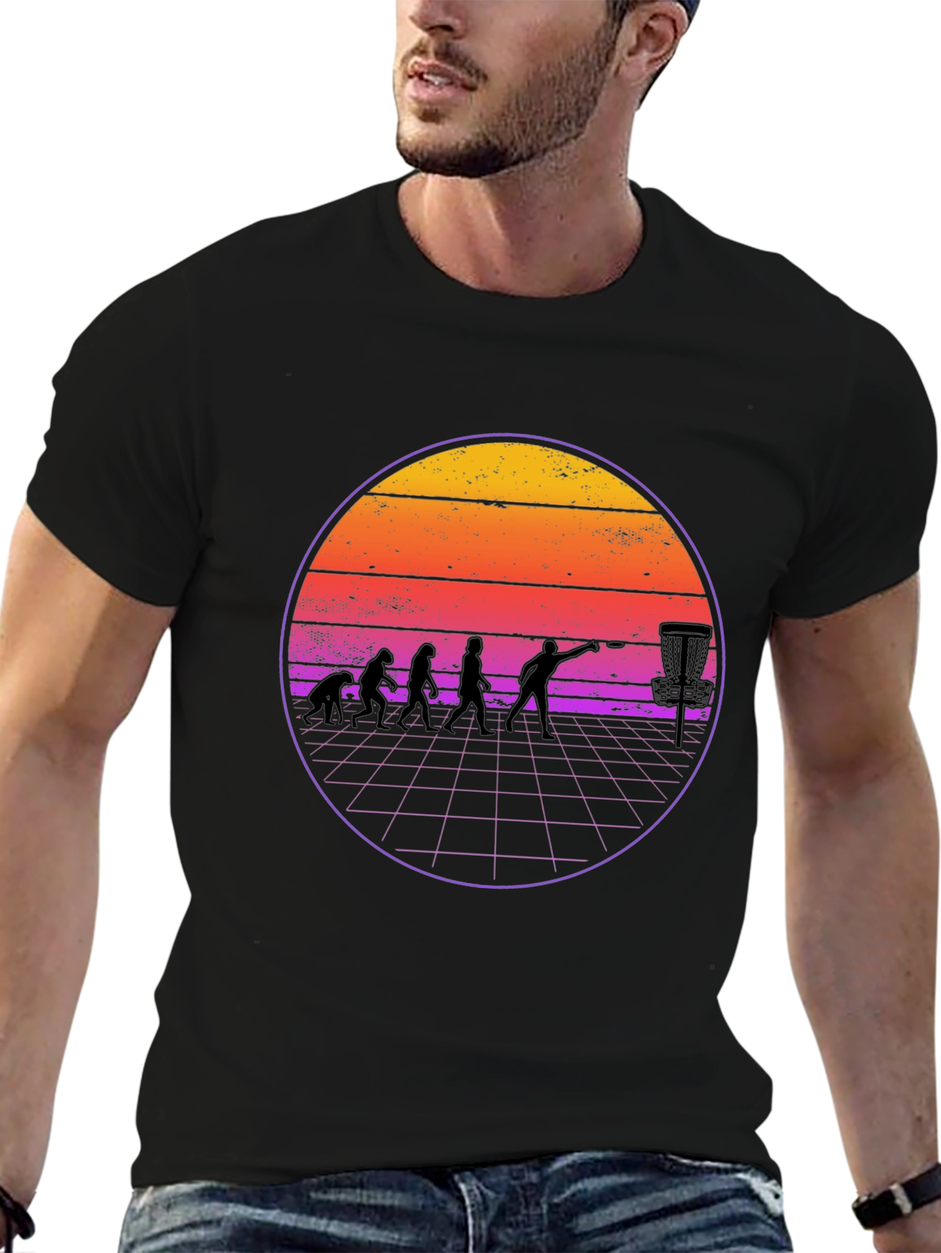 Retro Disc Golf Evolution T-Shirt