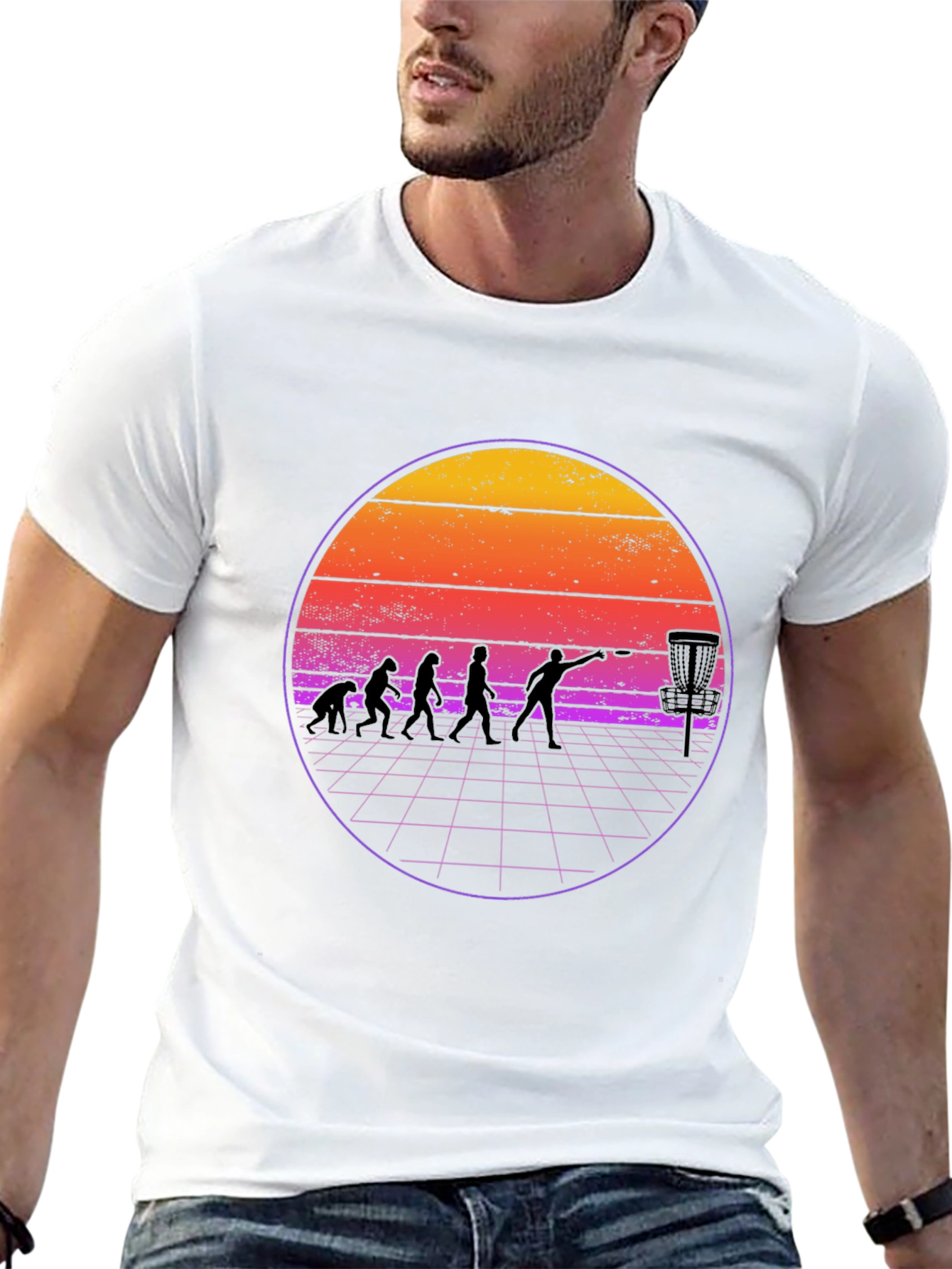 Retro Disc Golf Evolution T-Shirt