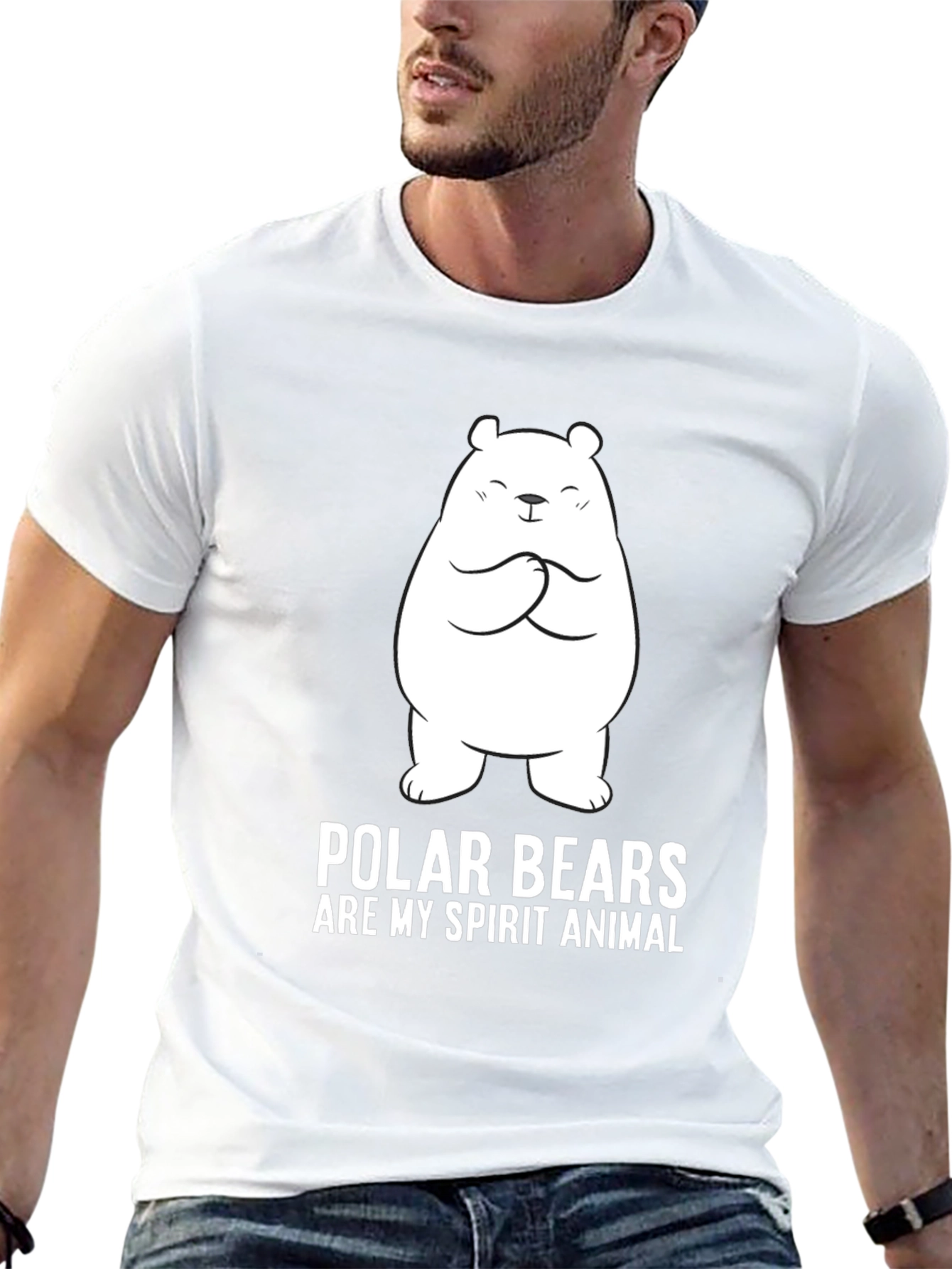 Polar Bear Spirit Animal T-Shirt - Black