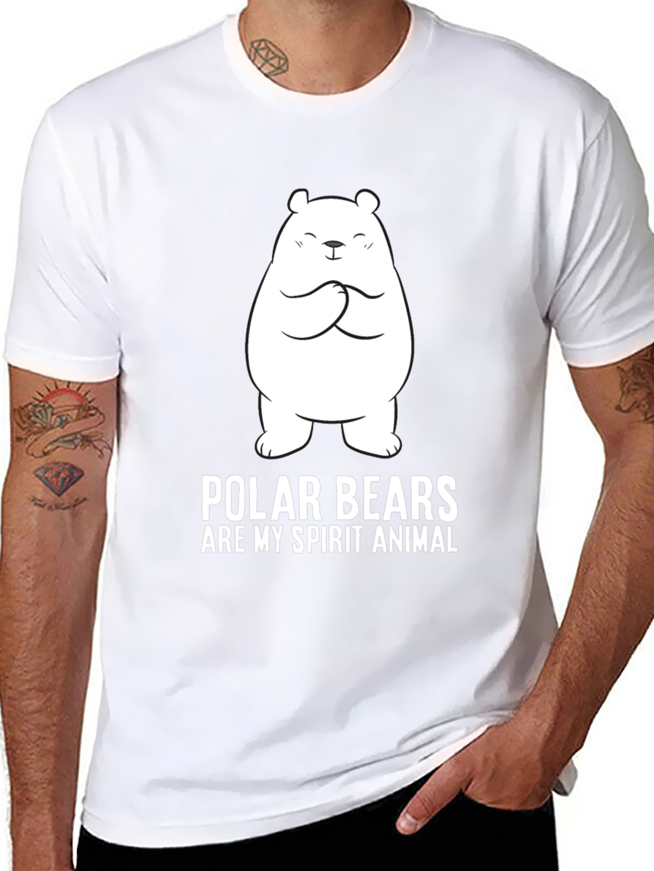 Polar Bear Spirit Animal T-Shirt - Black