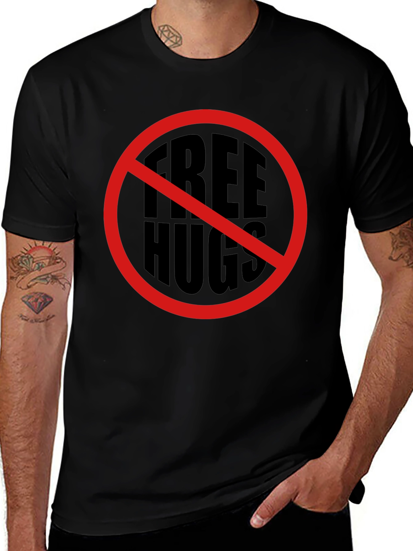 No Free Hugs Novelty T-Shirt