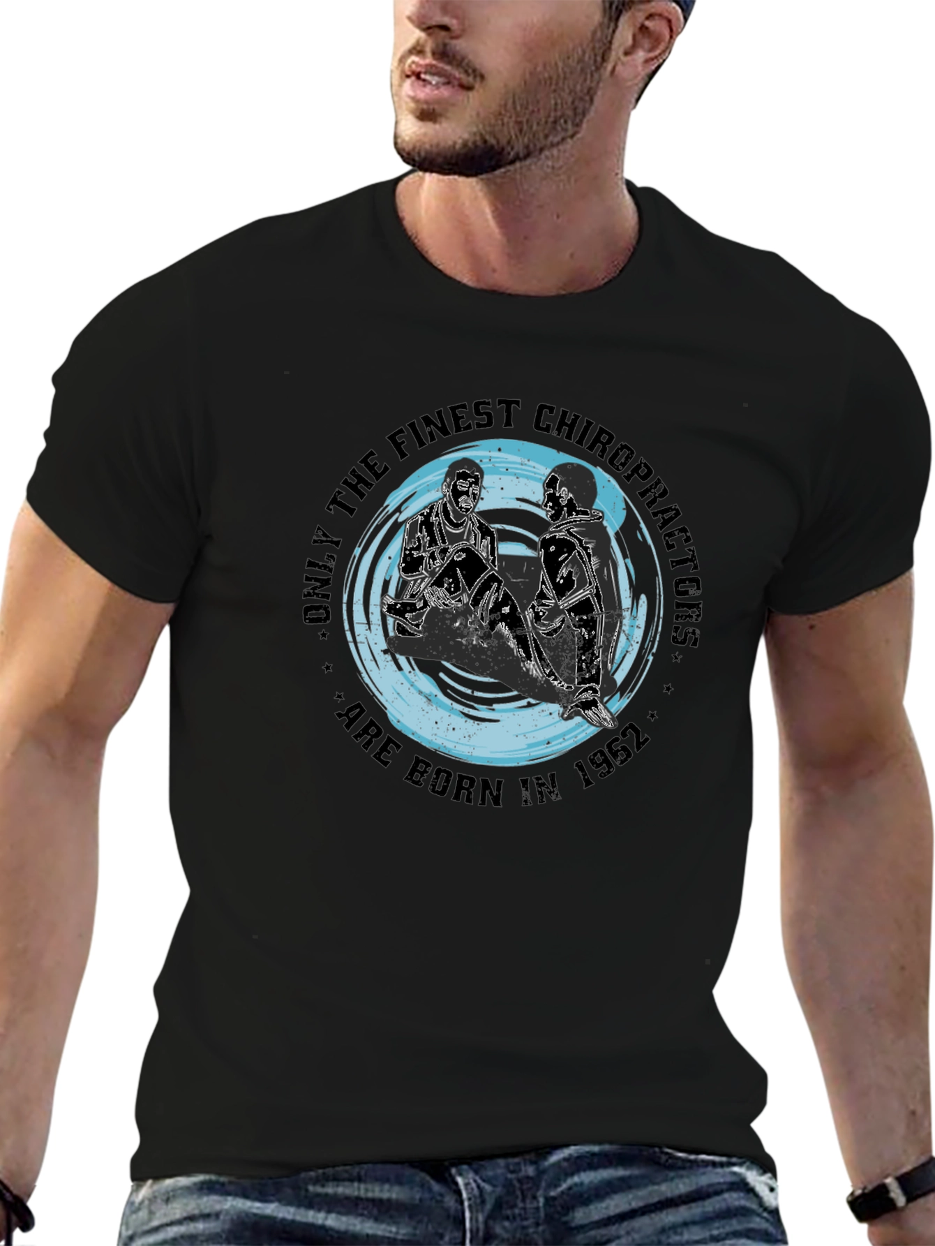 Chiropractor Born in 1962 Black Graphic T-Shirt