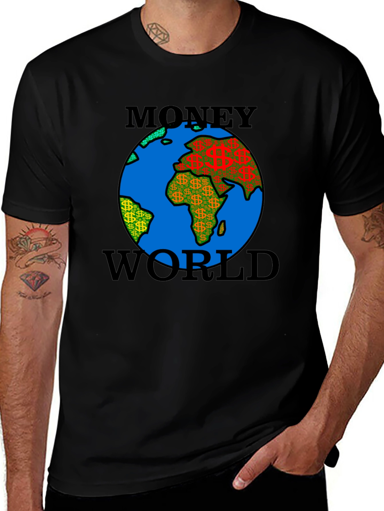 Money World Graphic Tee - Black T-Shirt