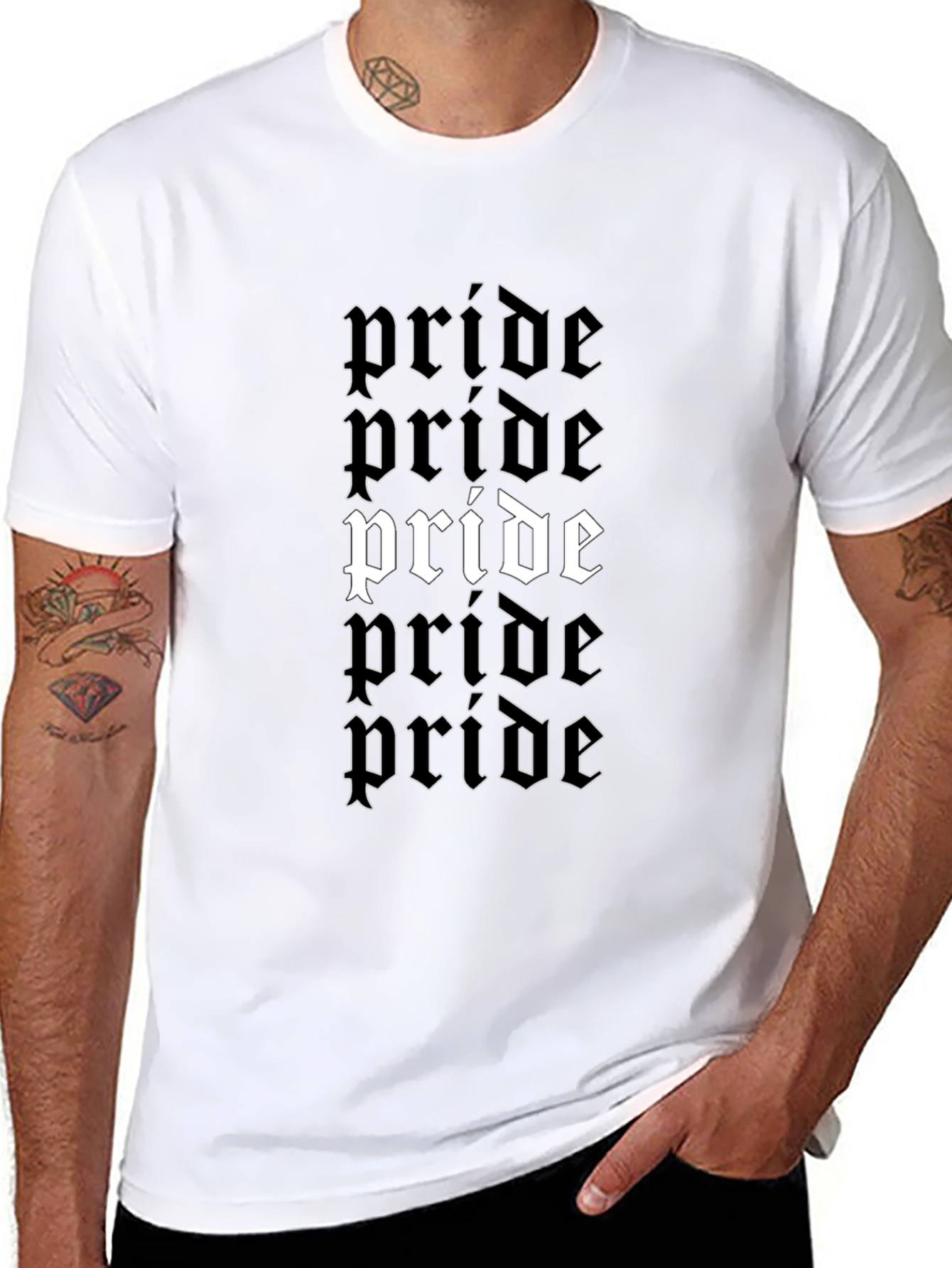 Pride Graphic Print Black T-Shirt