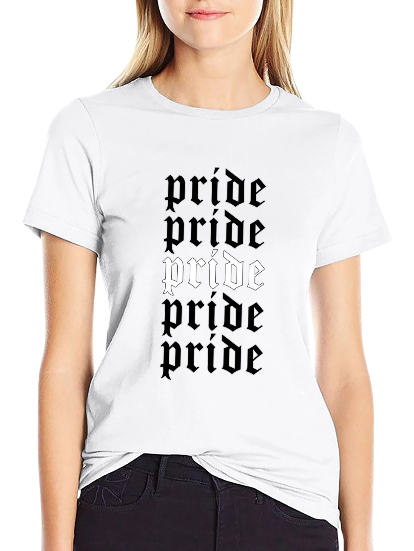 Pride Graphic Print Black T-Shirt