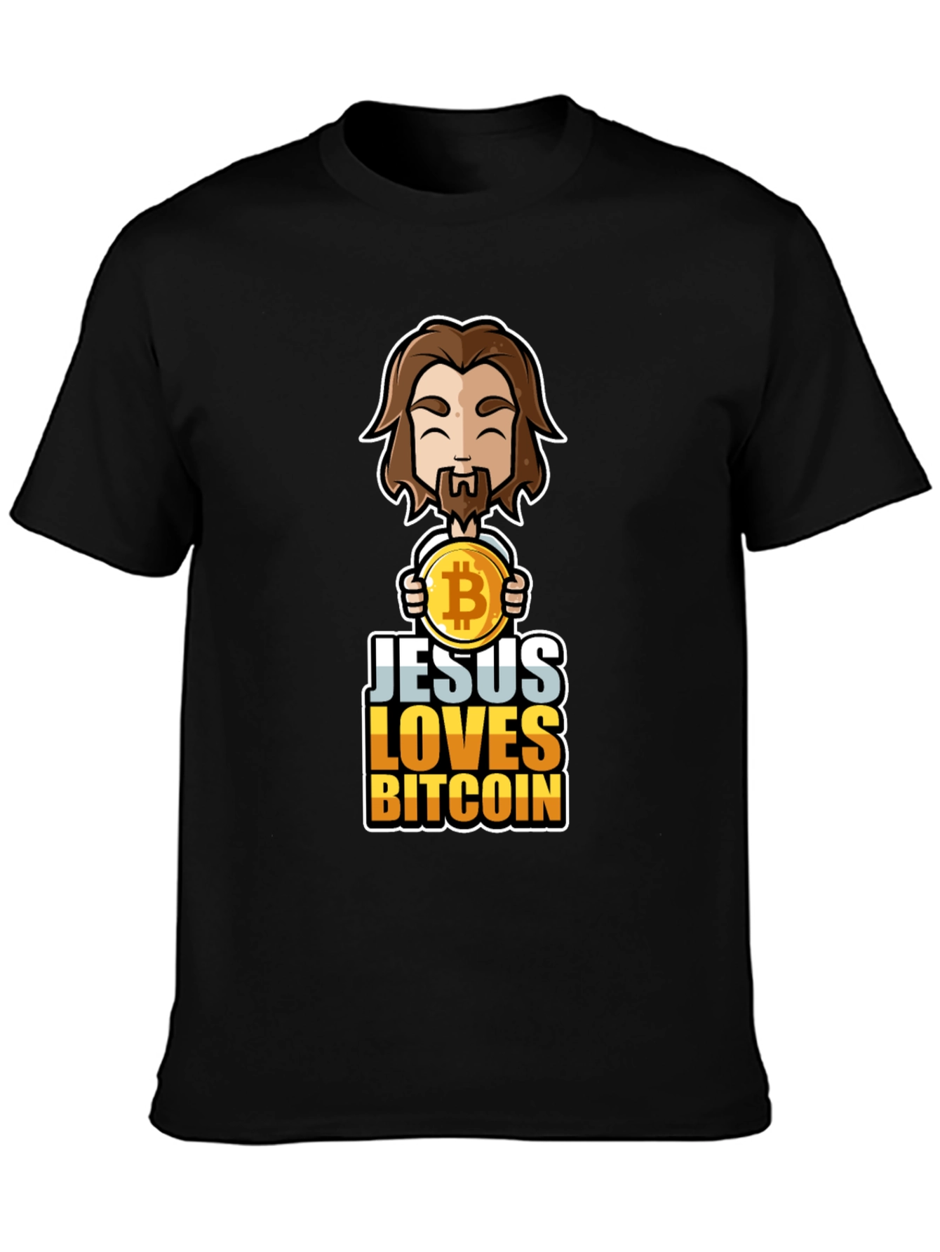 Jesus Loves Bitcoin Graphic Tee
