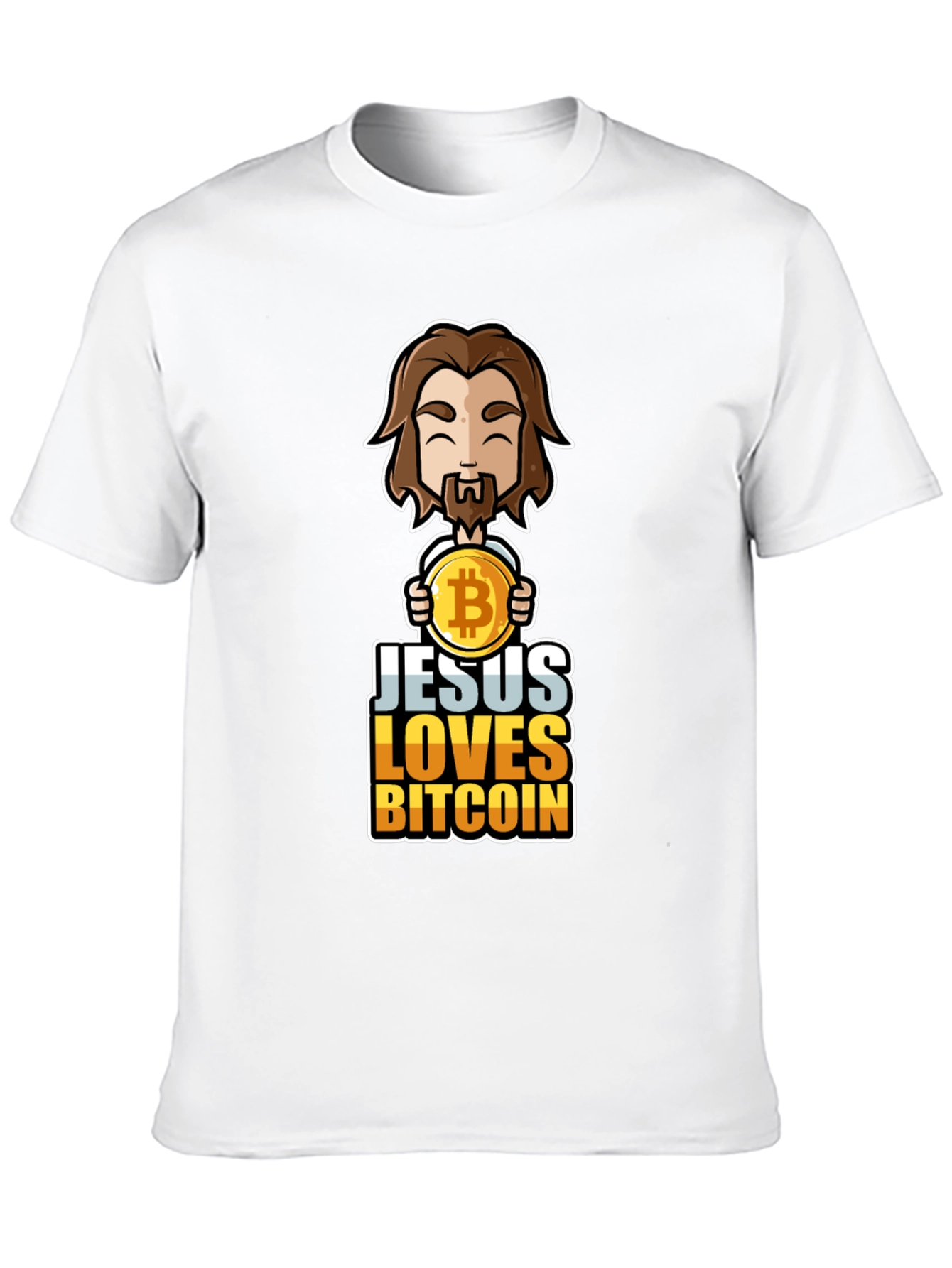 Jesus Loves Bitcoin Graphic Tee
