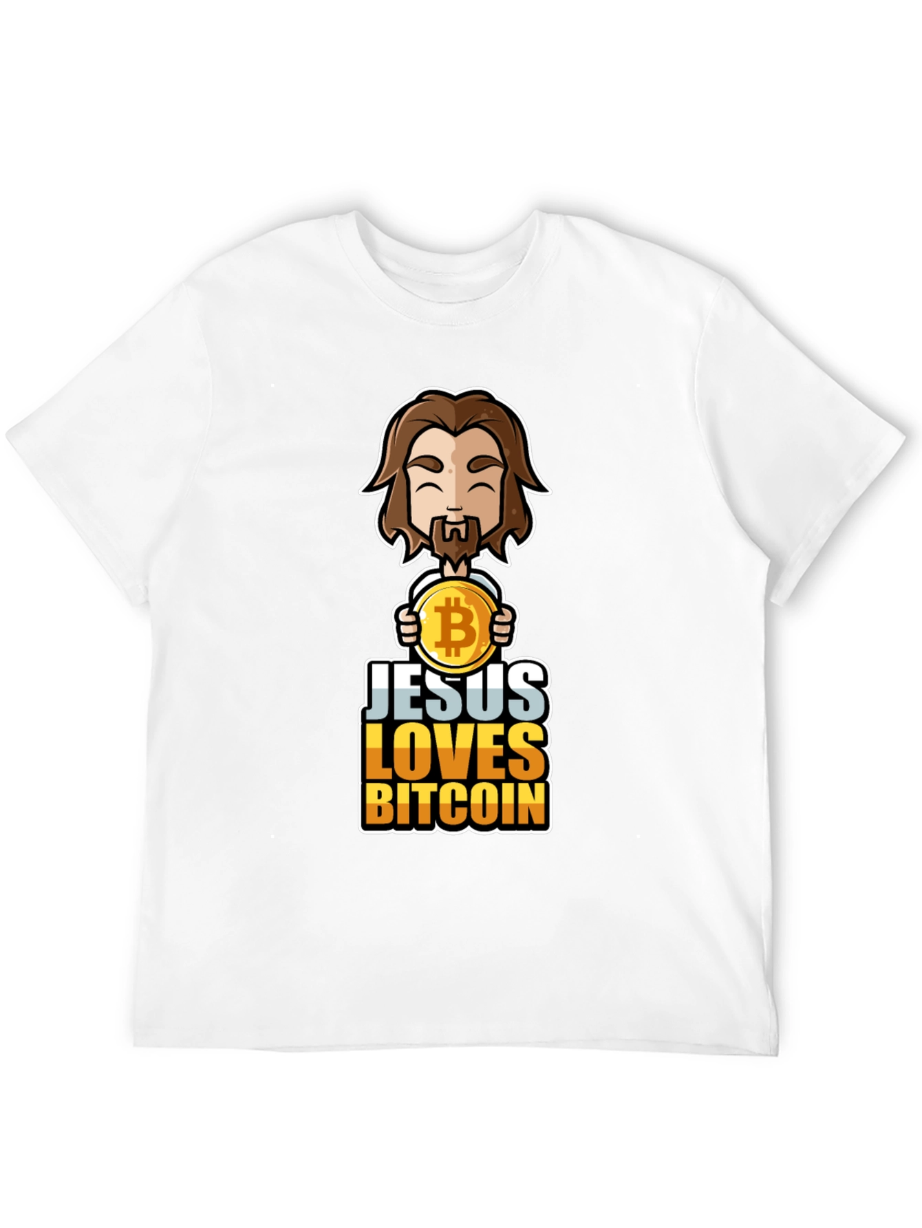 Jesus Loves Bitcoin Graphic Tee