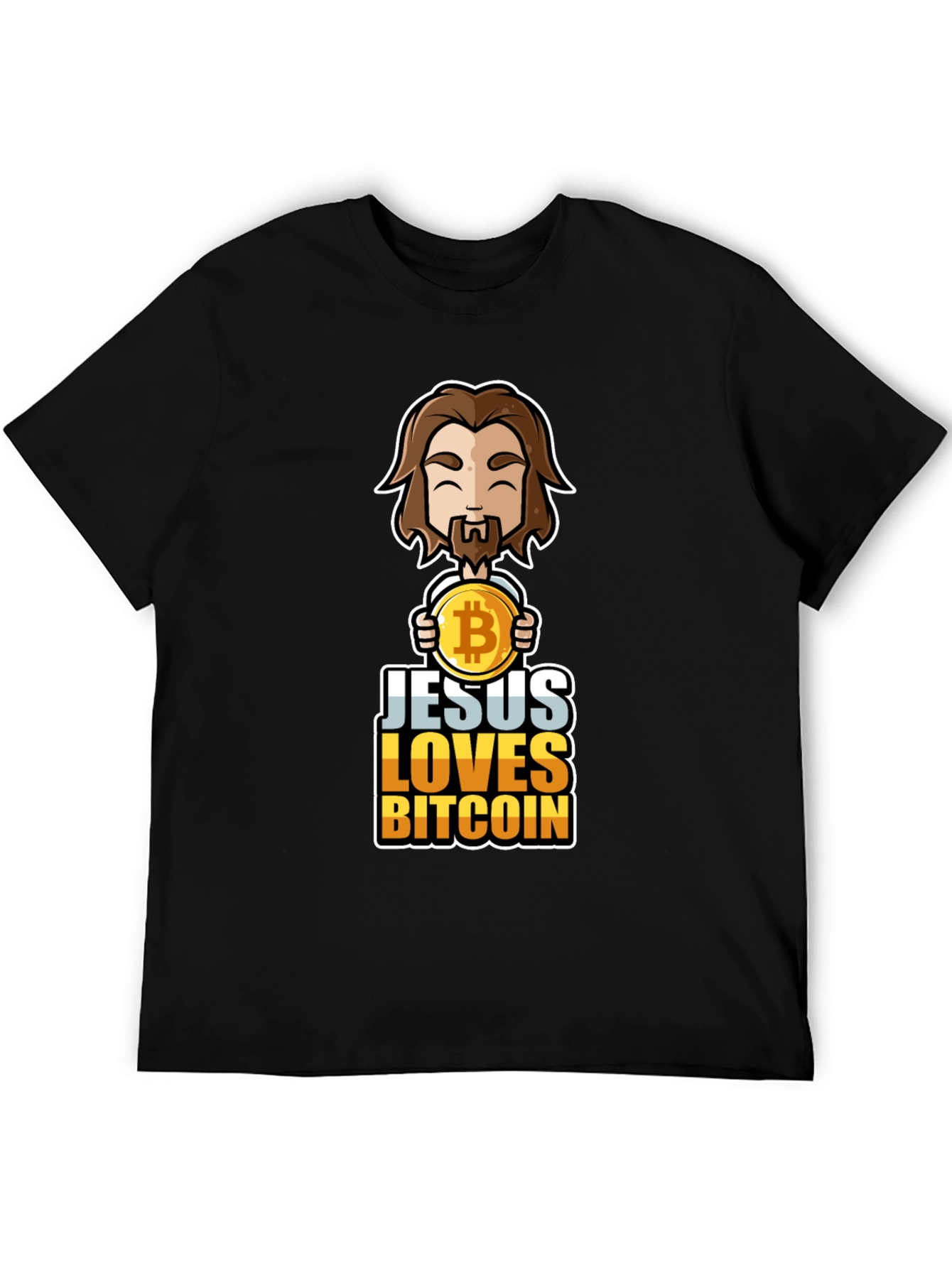 Jesus Loves Bitcoin Graphic Tee