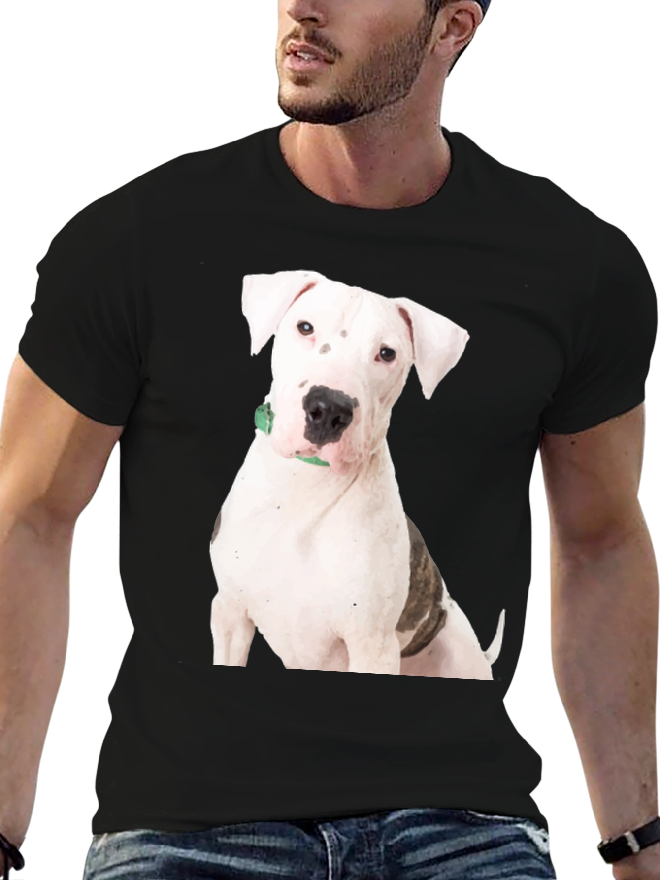 Dog Breed Graphic Tee - Black Cotton Blend T-Shirt