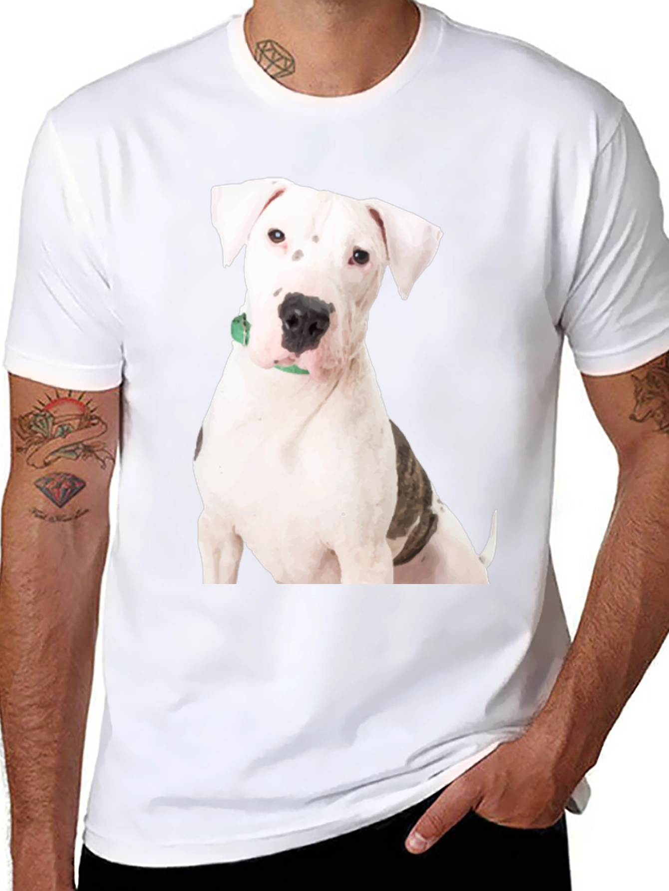 Dog Breed Graphic Tee - Black Cotton Blend T-Shirt