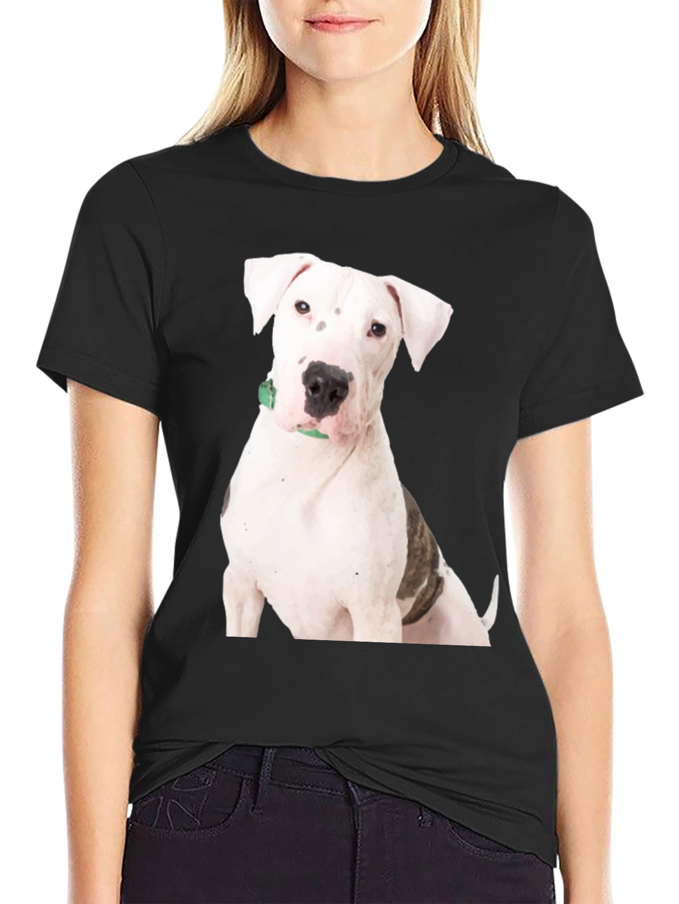 Dog Breed Graphic Tee - Black Cotton Blend T-Shirt