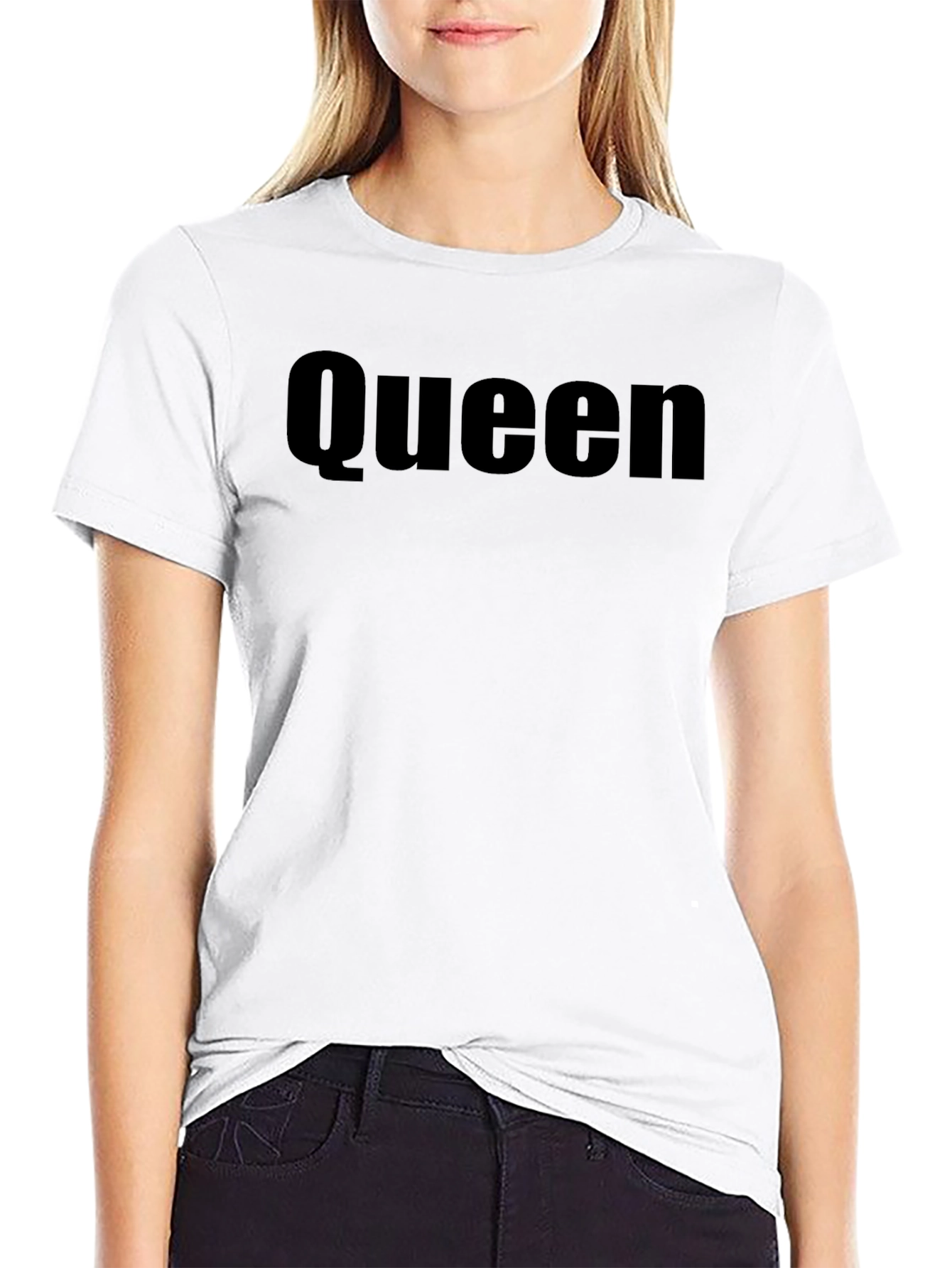 Queen Graphic Tee - Black Cotton Casual T-Shirt