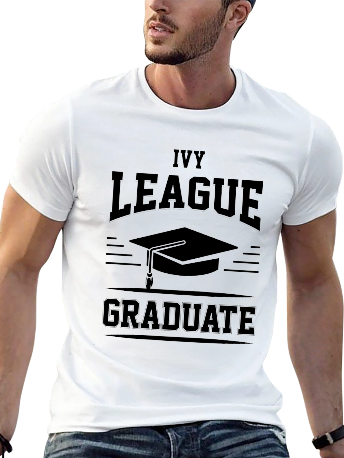 Ivy League Graduate Black Graphic Tee