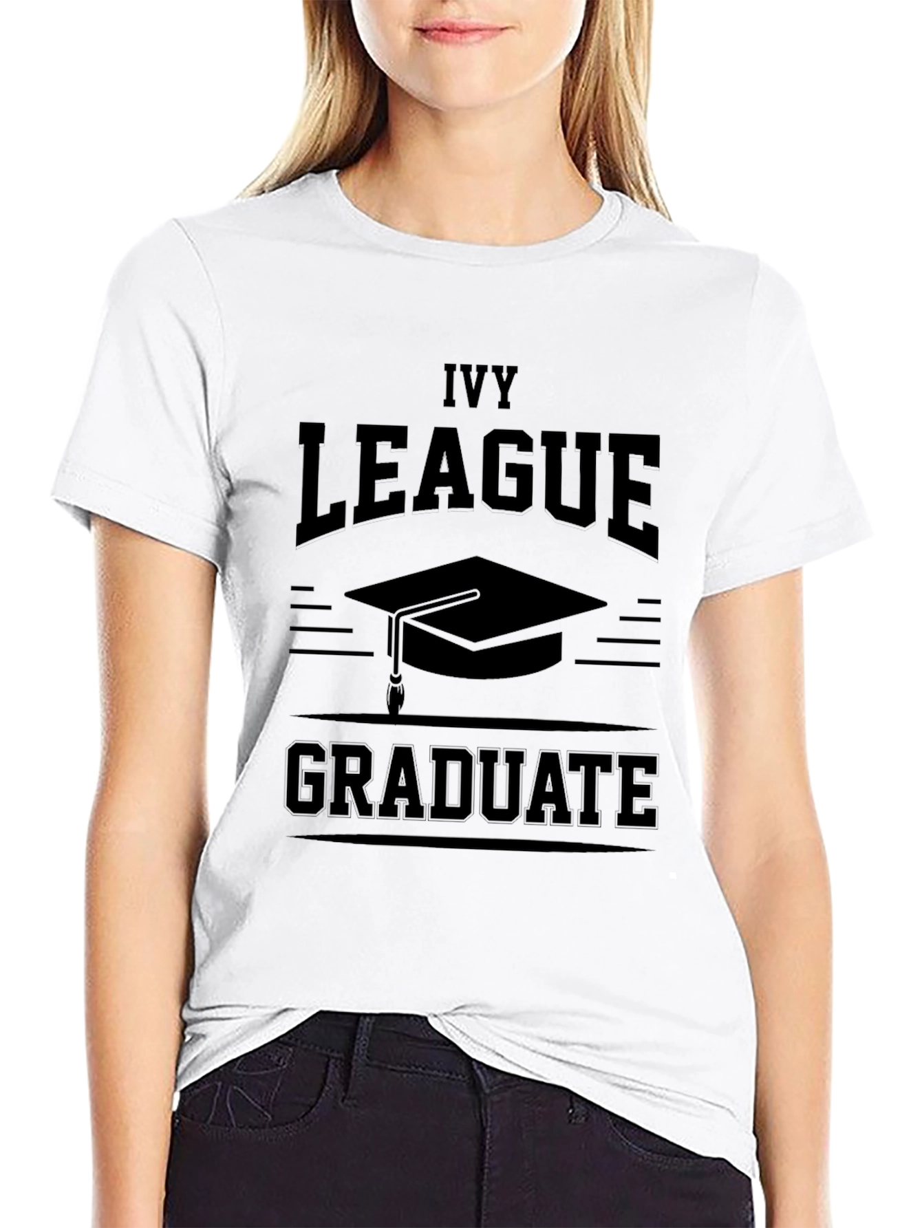 Ivy League Graduate Black Graphic Tee