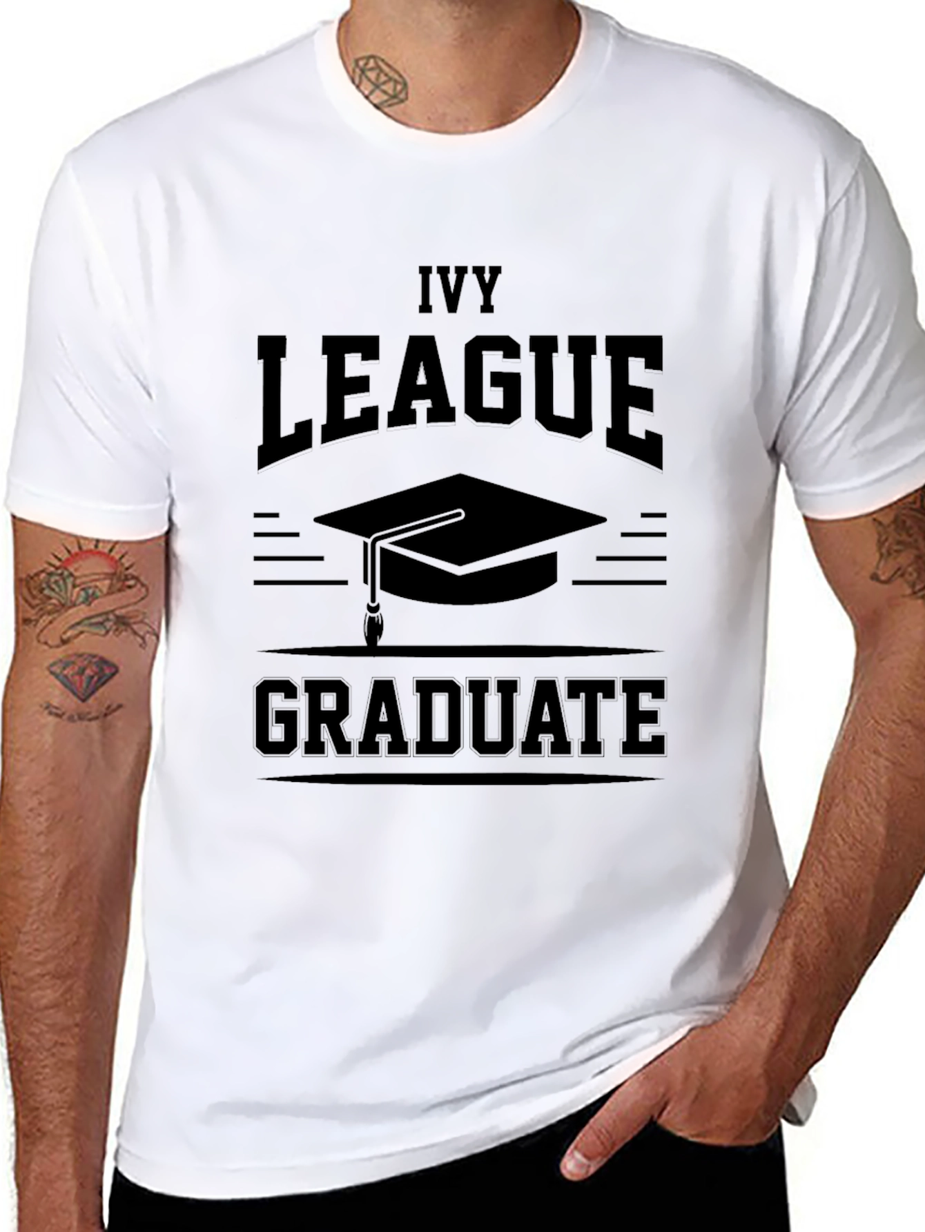 Ivy League Graduate Black Graphic Tee